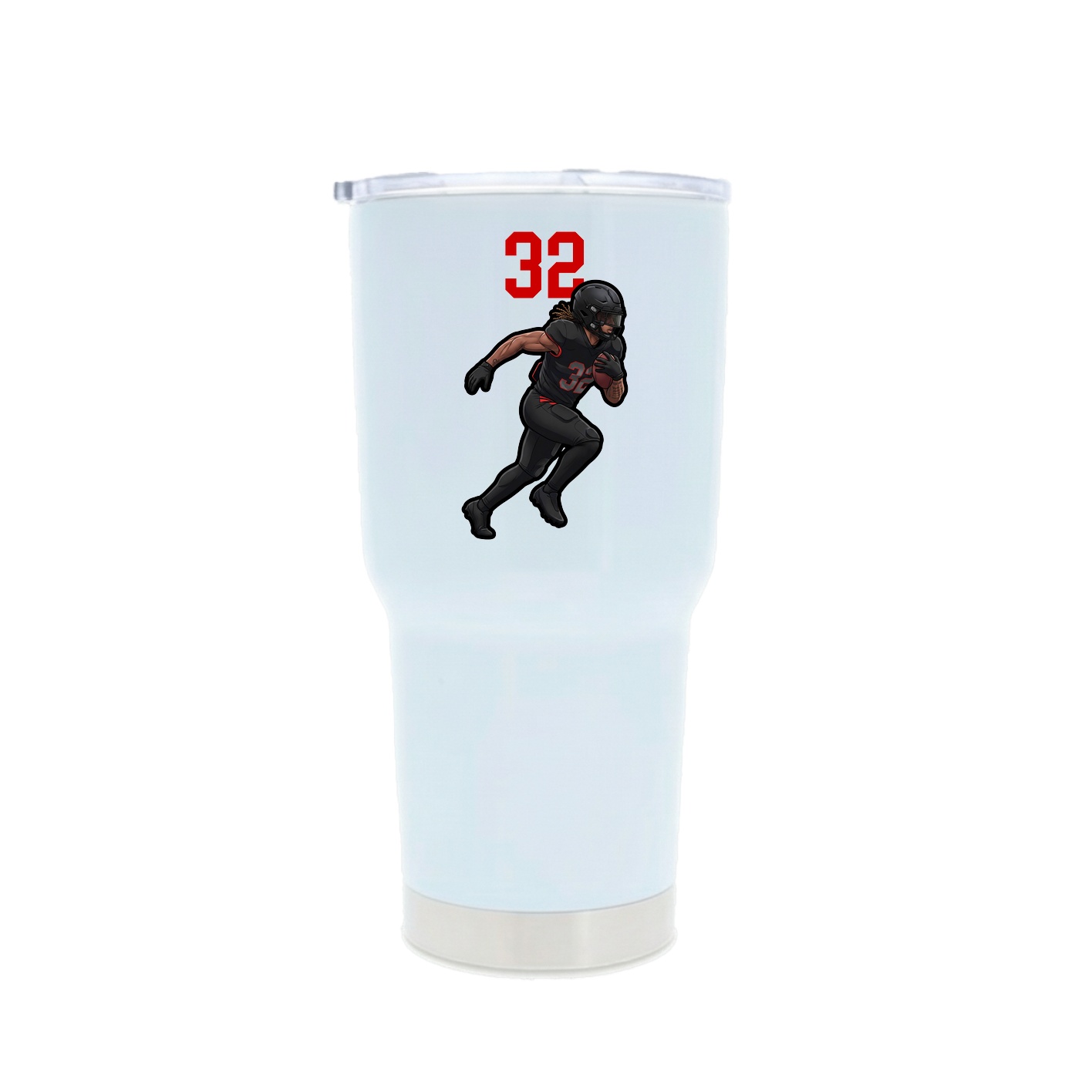 30oz Stainless Steel Tumbler — Number Top in White