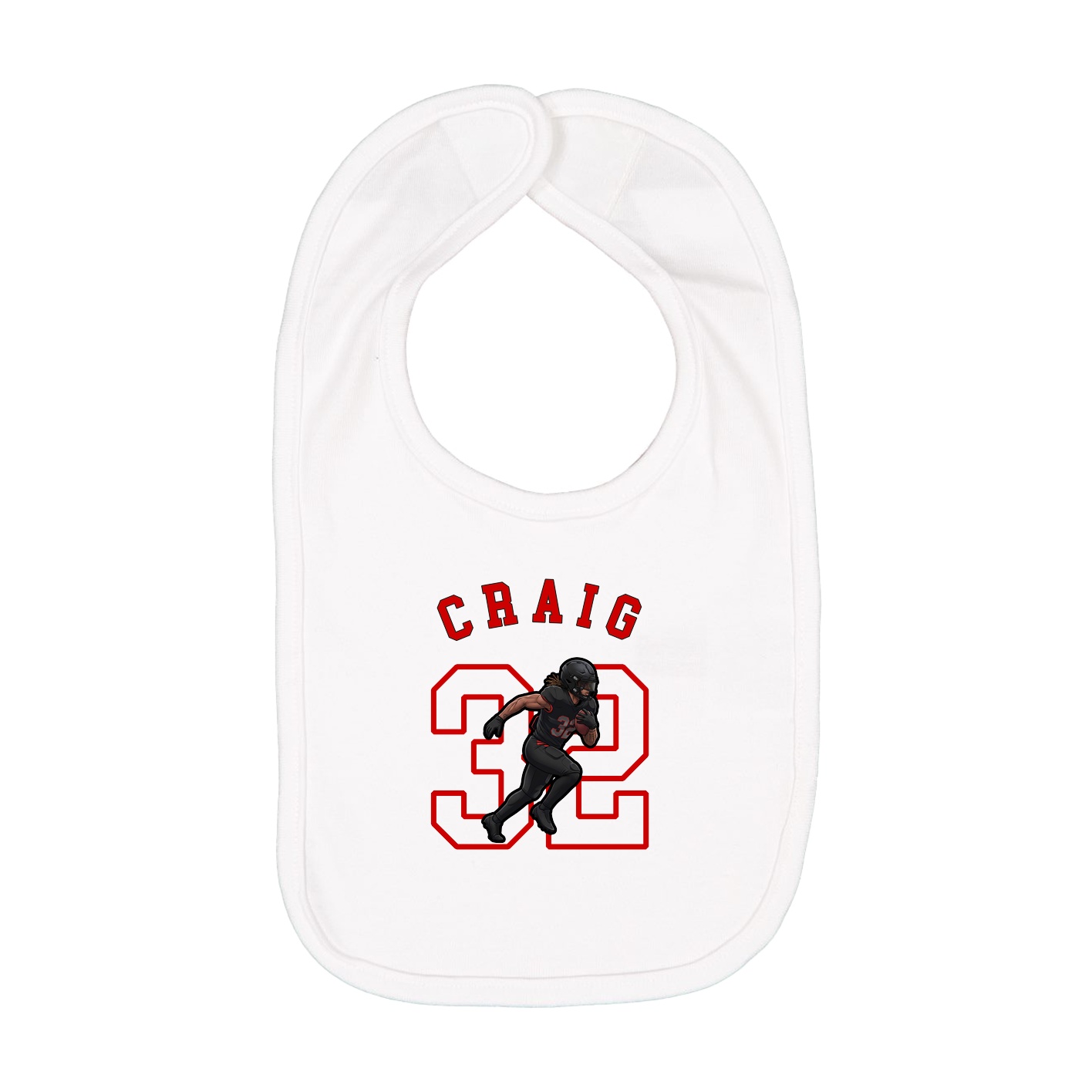 Infant Bib — Shirsey Arch in White