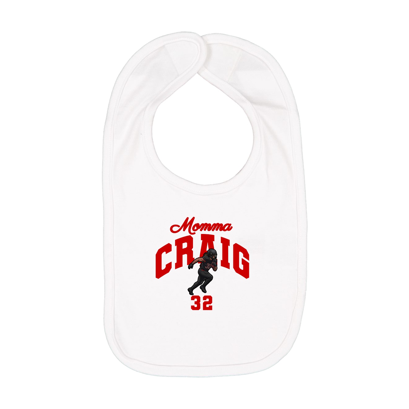 Infant Bib — Mothers Day Arch in White