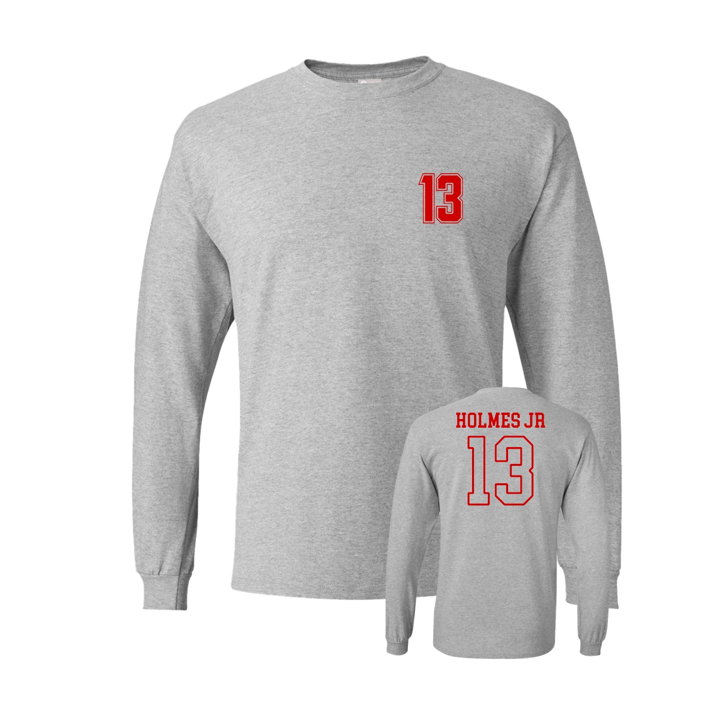 Long Sleeve Tee — Chest Back in Grey