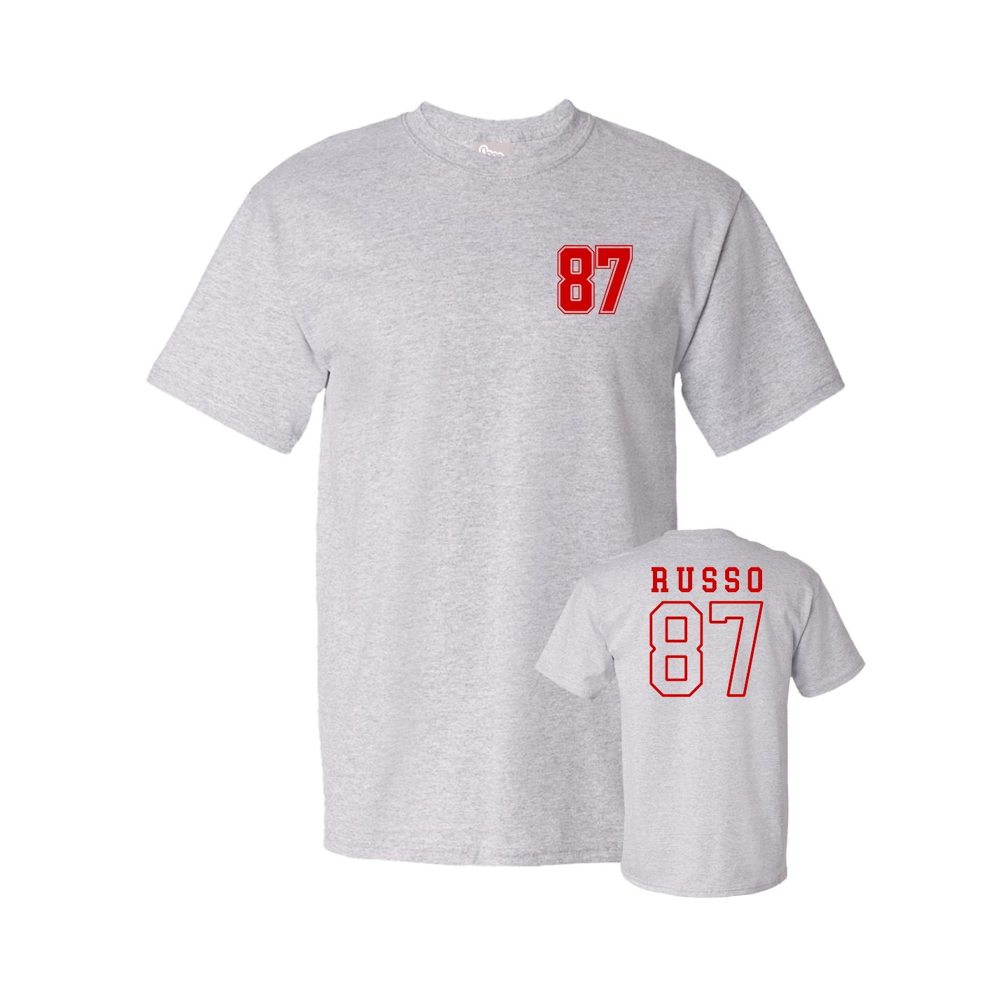 Youth Tee — Chest Back in Grey