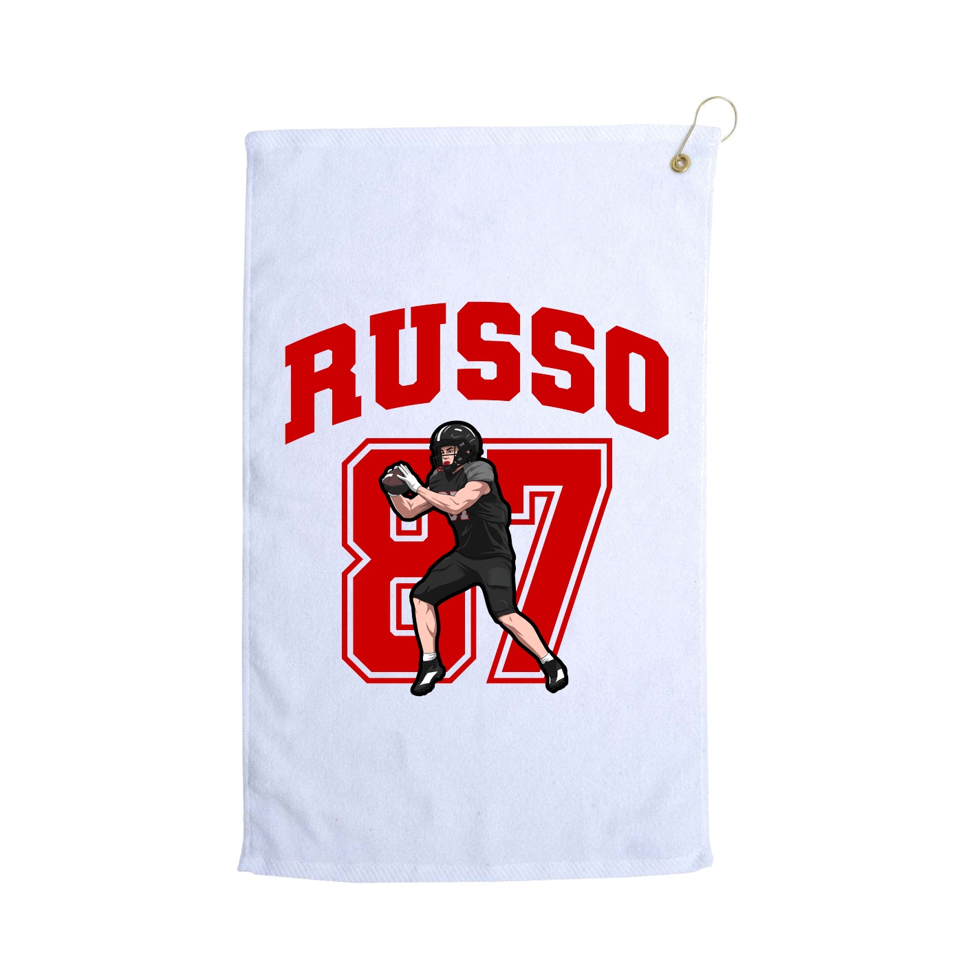 Golf Towel — Number in White