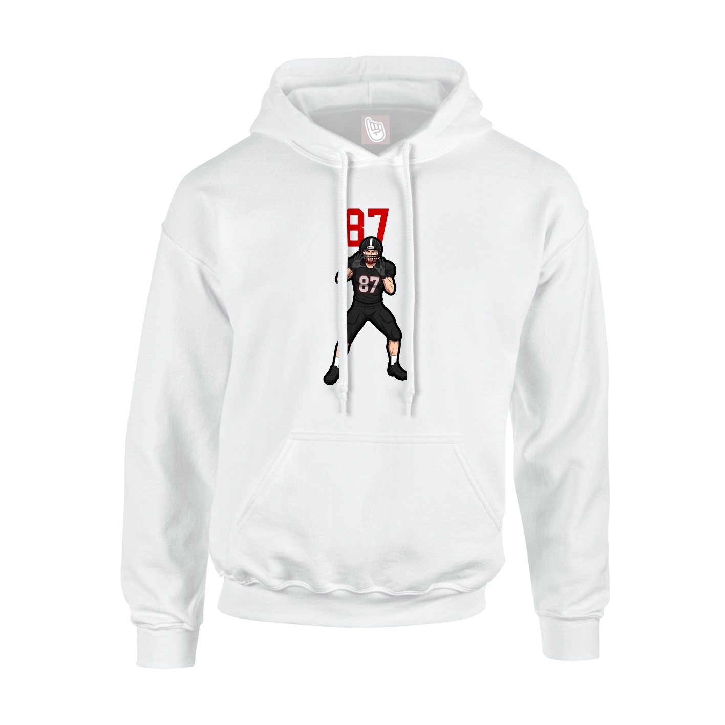 Hoodie — Number Top in White