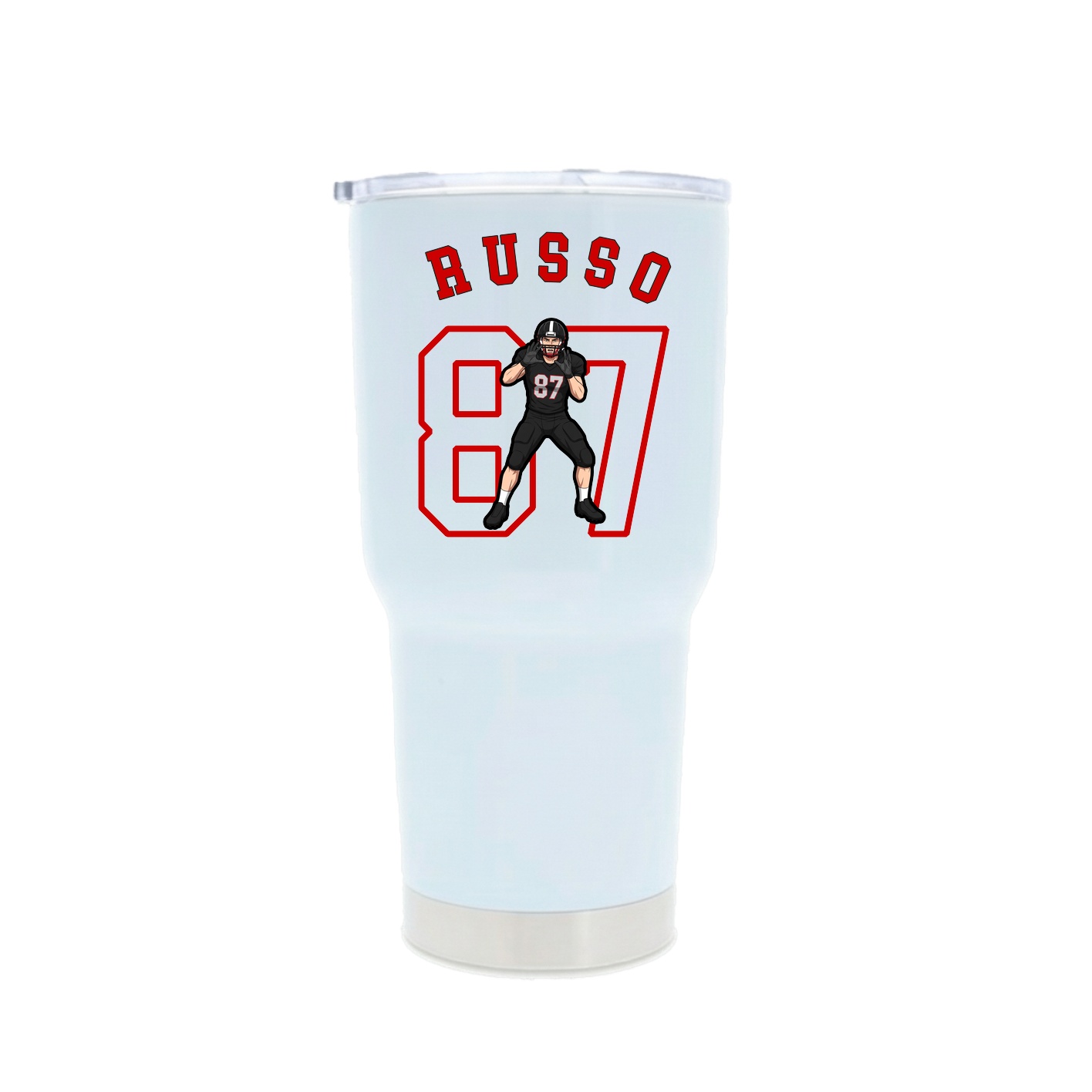 30oz Stainless Steel Tumbler — Shirsey Arch in White