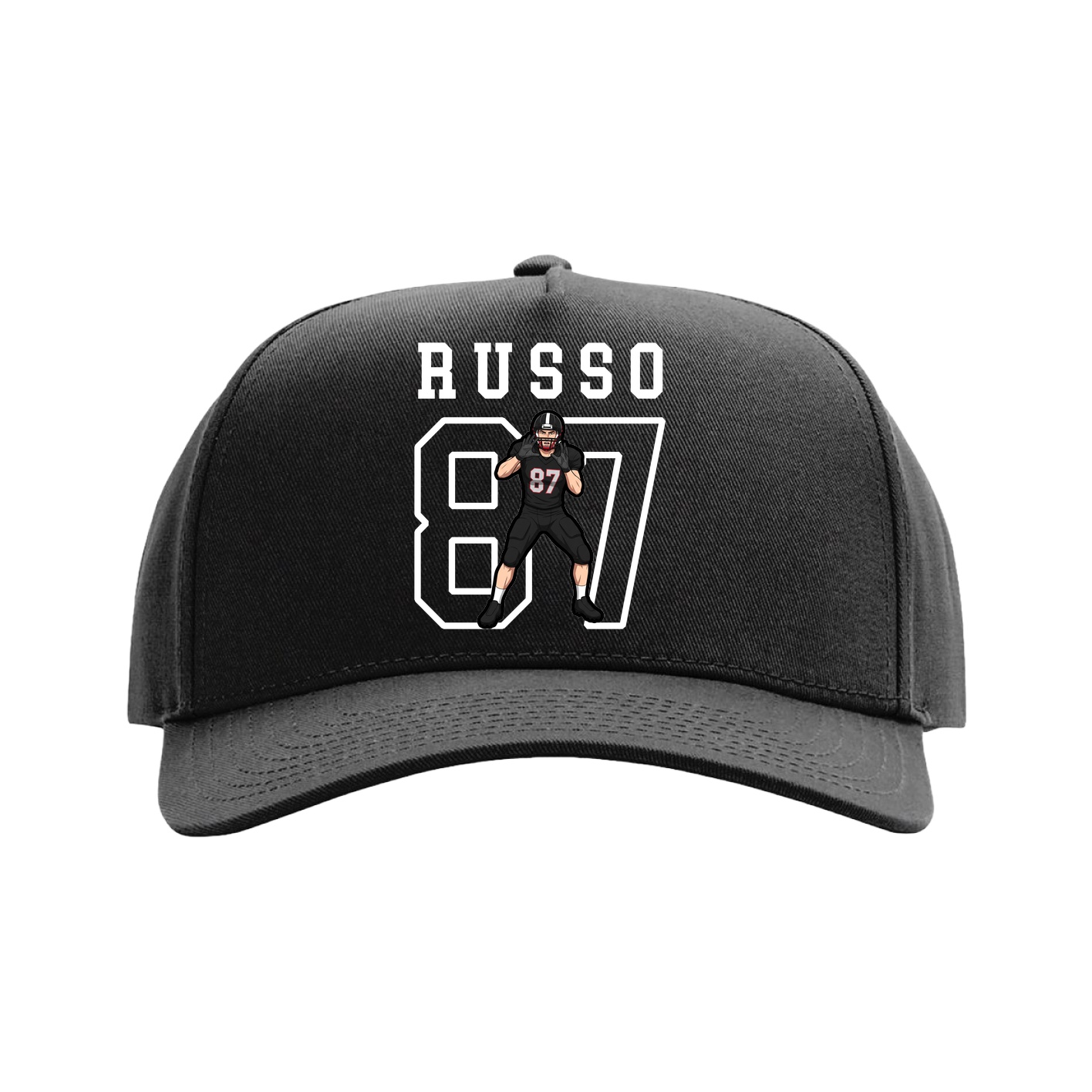 Full Fabric Five-Panel Champ Cap — Shirsey in Black
