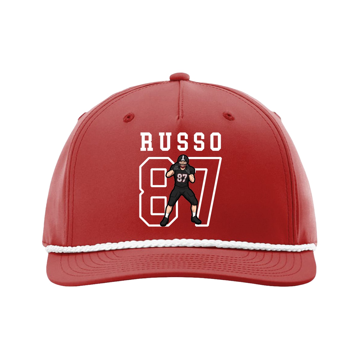 Five-Panel Classic Rope Cap — Shirsey in Red