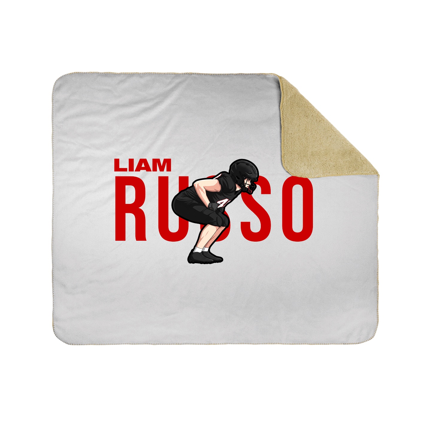 Throw Blanket — Player Name in White