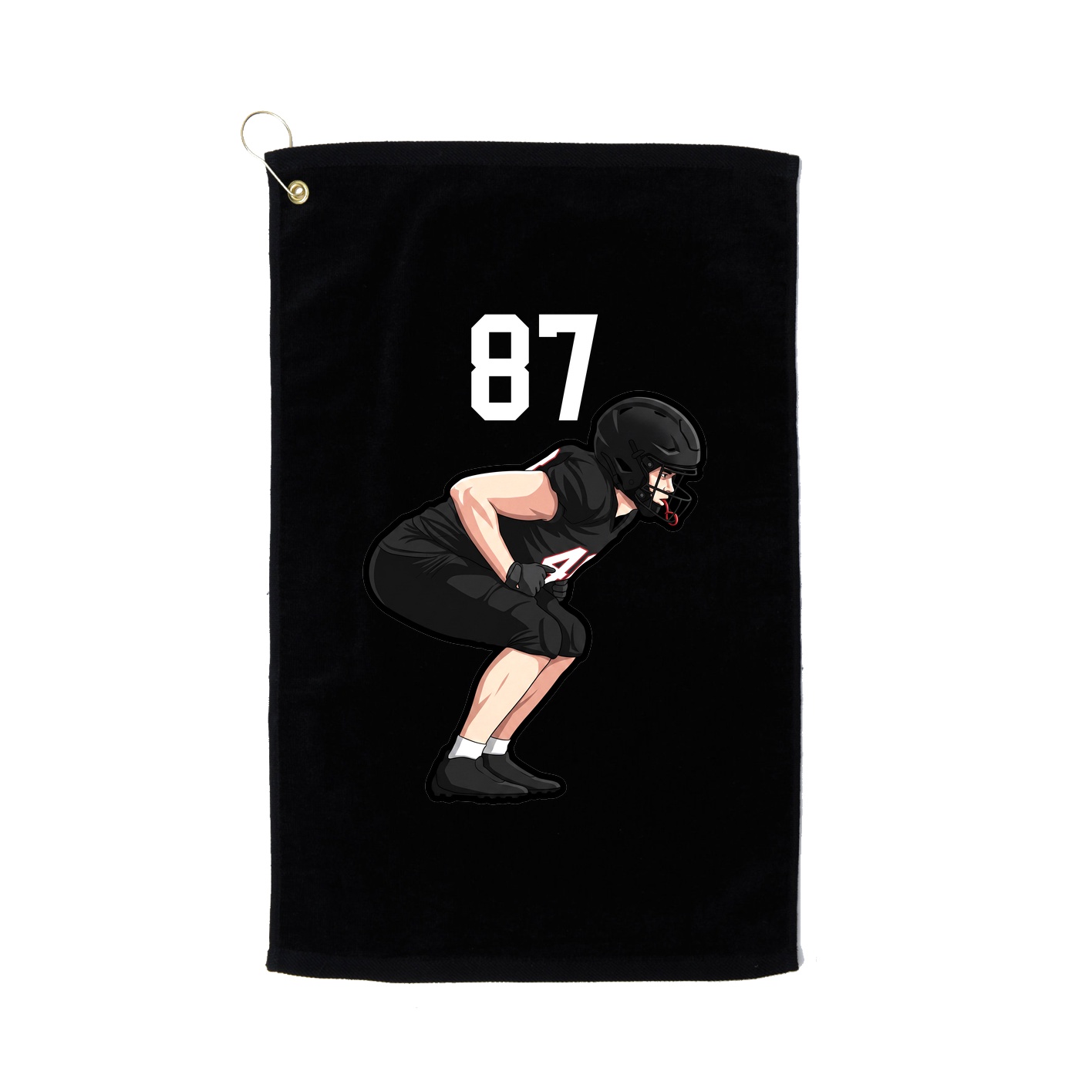 Golf Towel — Number Top in Black