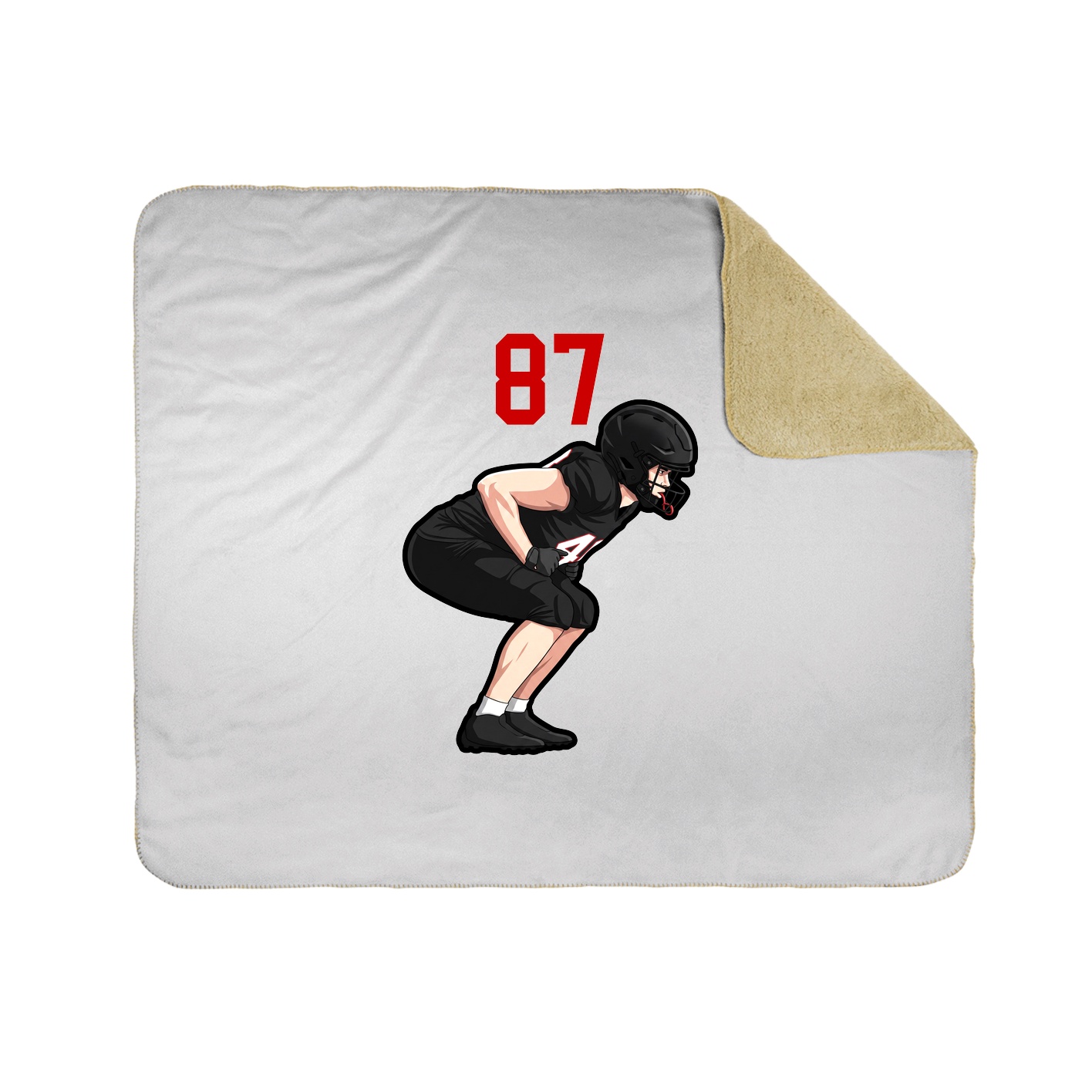 Throw Blanket — Number Top in White