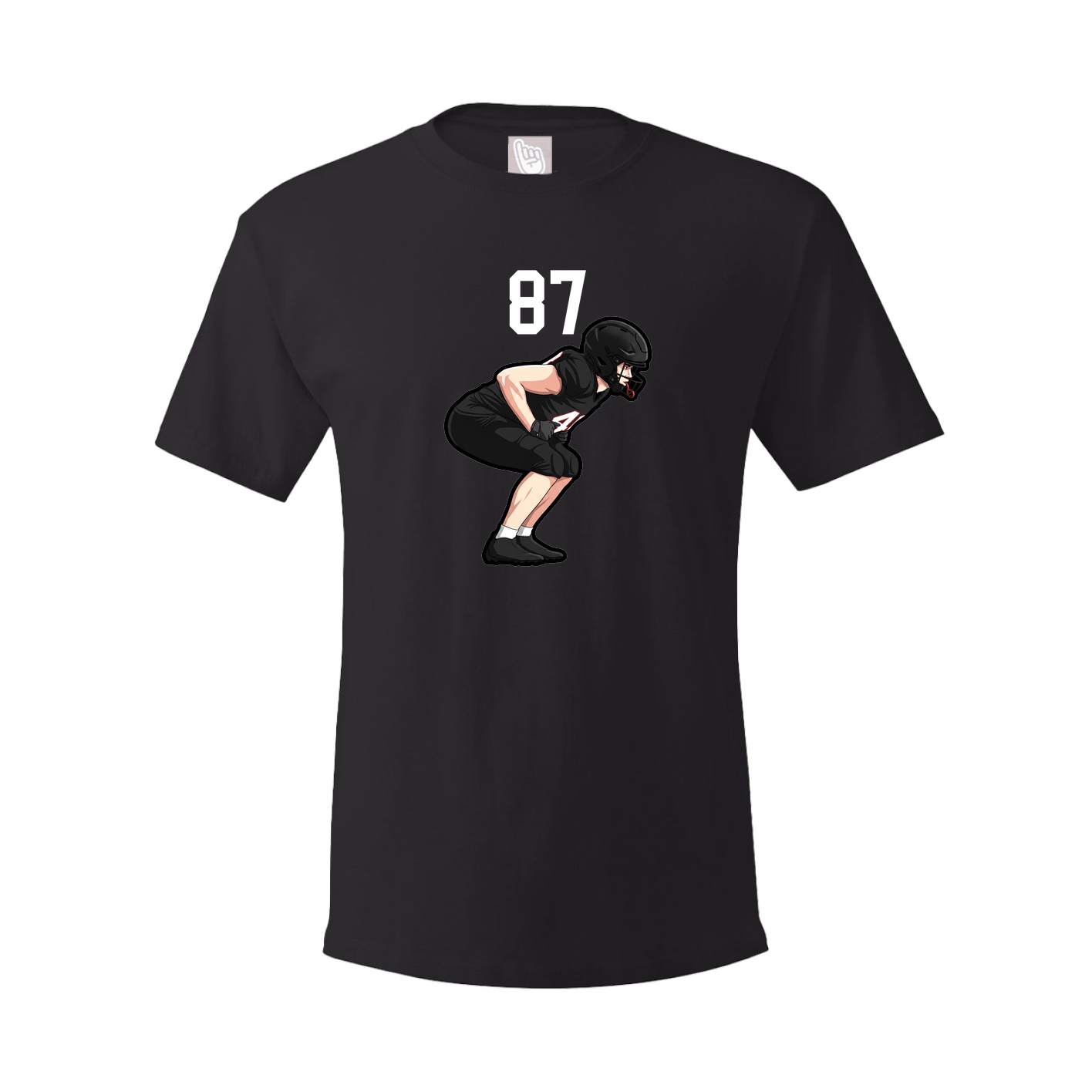 Youth Tee — Number Top in Black