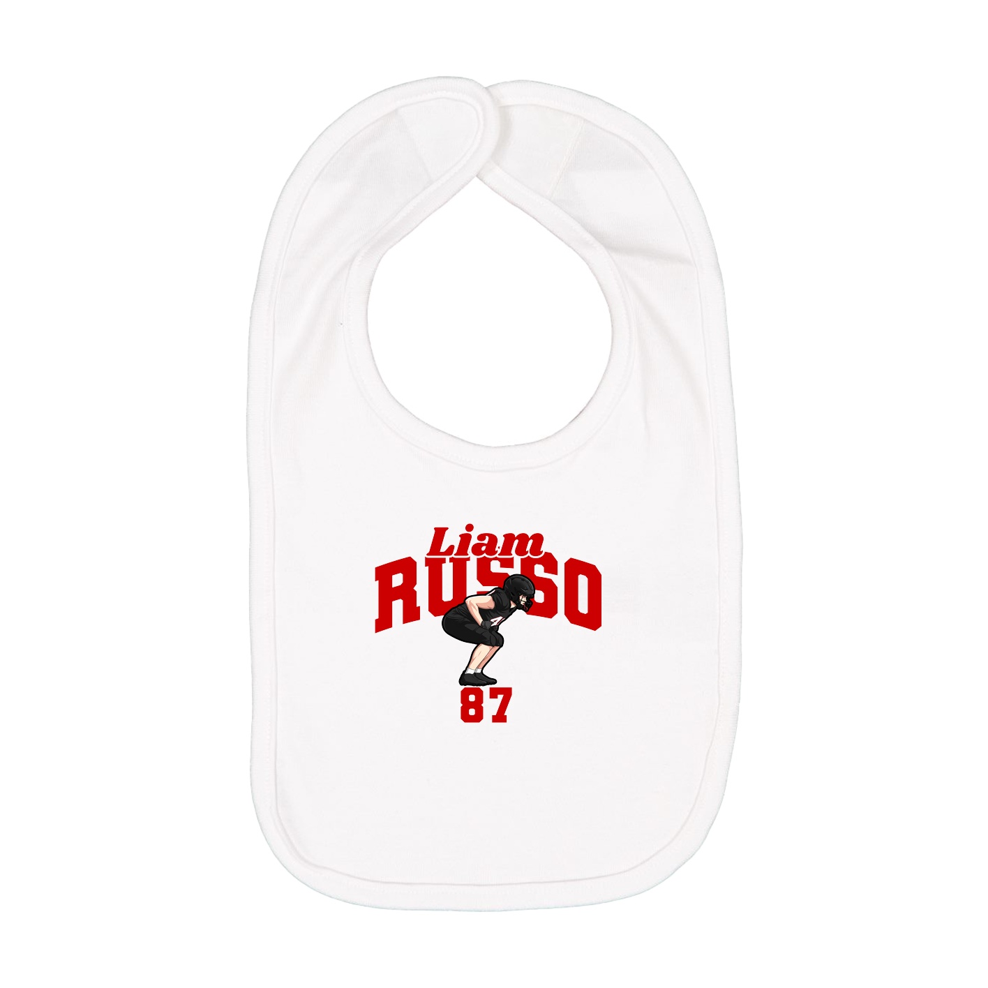 Infant Bib — Signature Arch in White