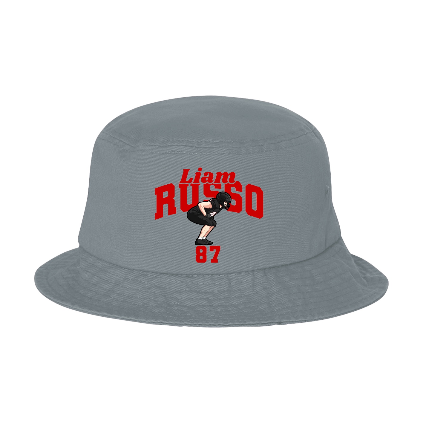 Bucket Cap — Signature Arch in Grey
