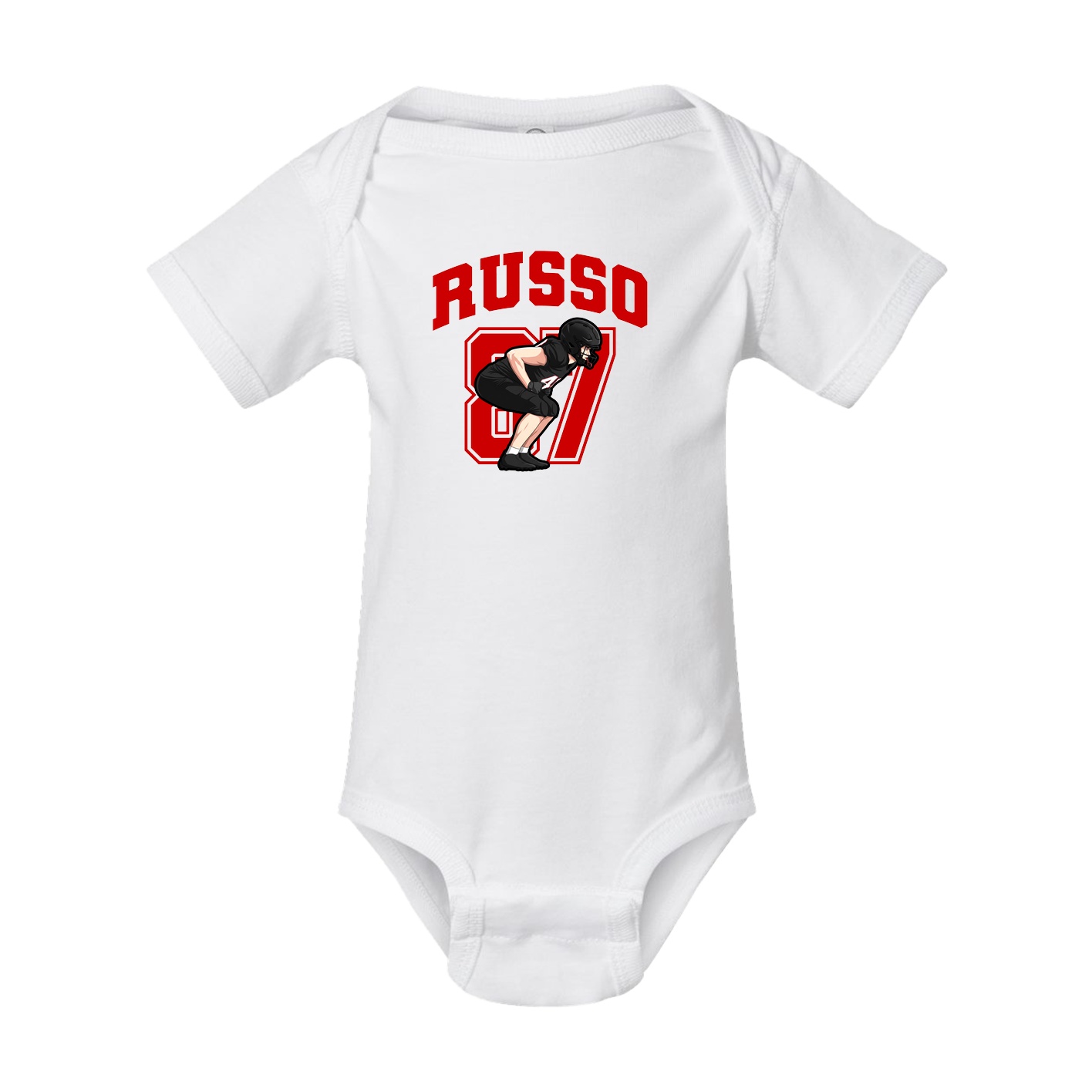 Baby Onesie — Number in White