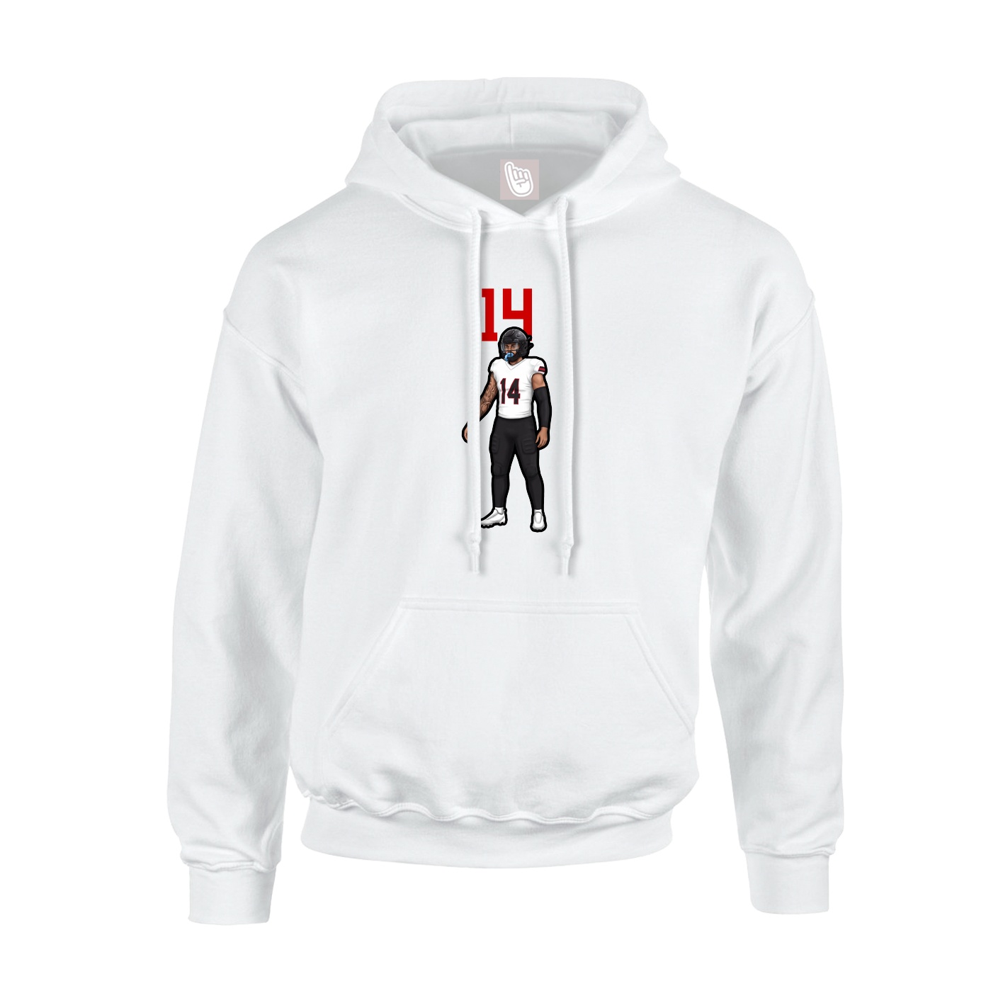 Hoodie — Number Top in White