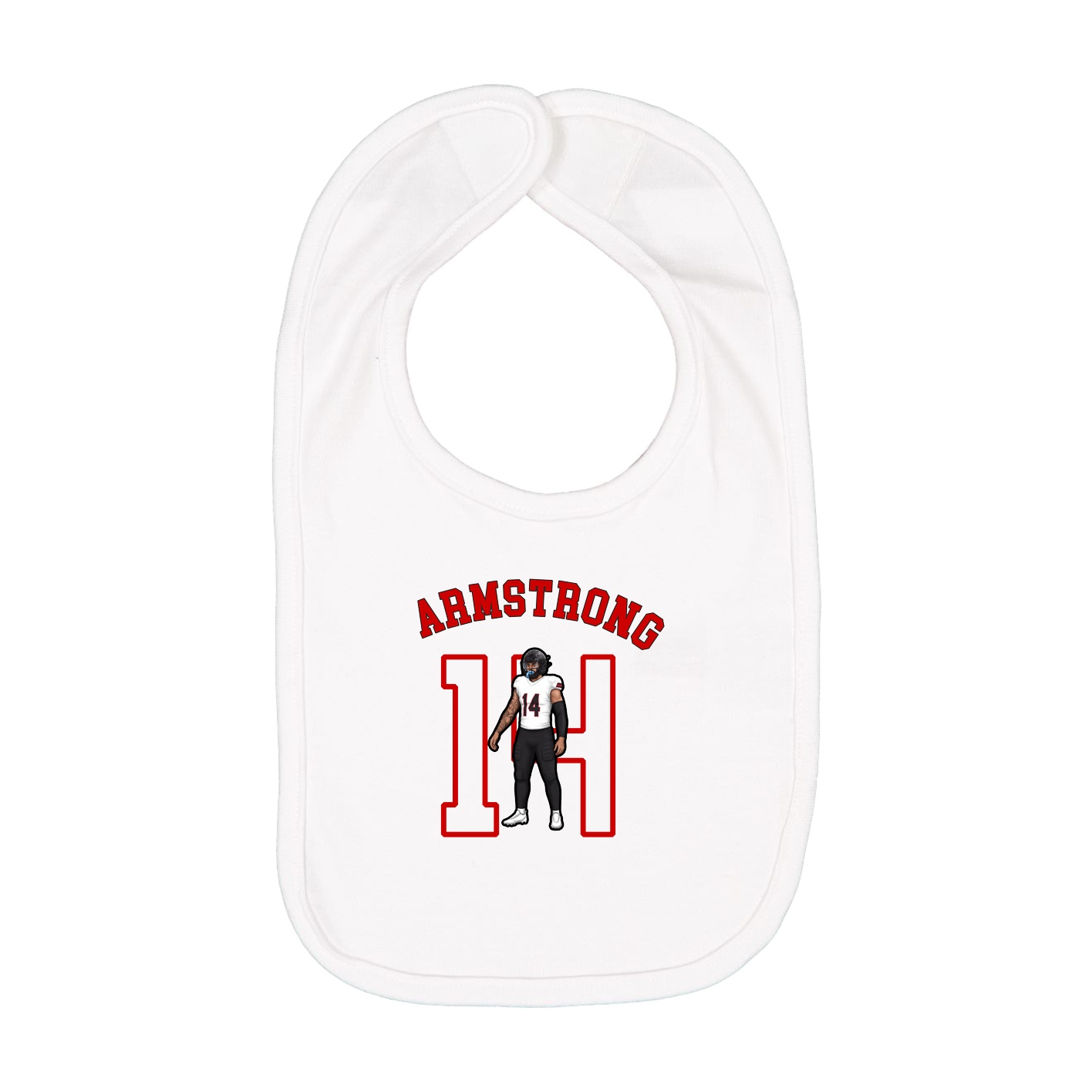 Infant Bib — Shirsey Arch in White