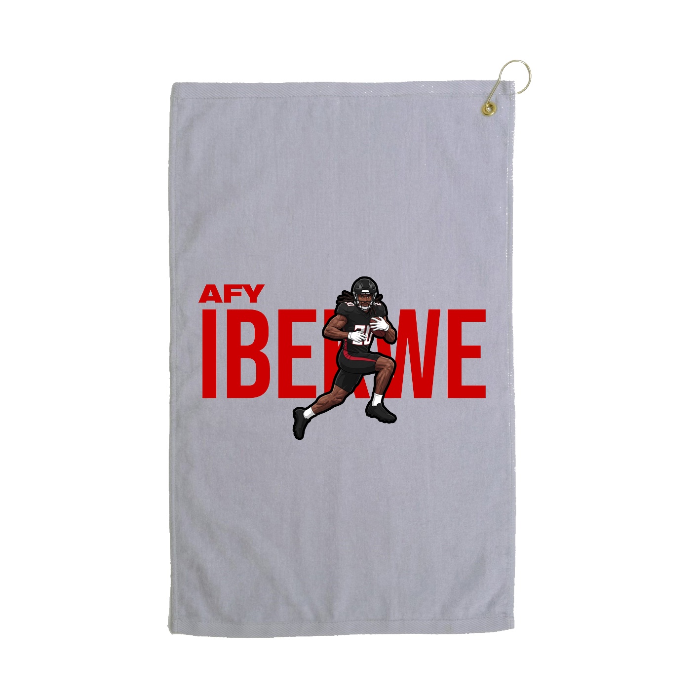 Golf Towel — Player Name in Grey