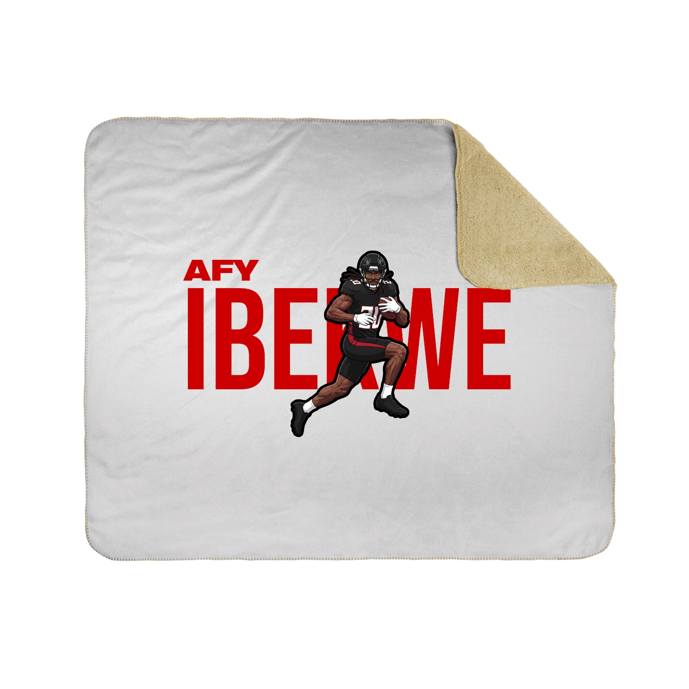 Throw Blanket — Player Name in White