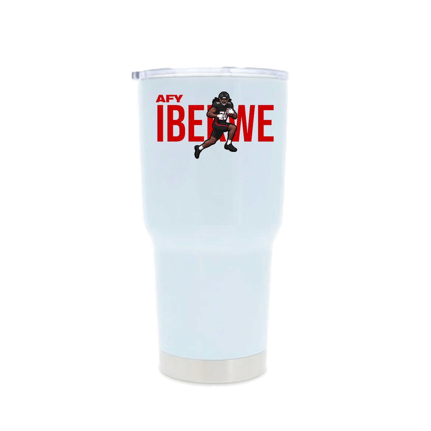 30oz Stainless Steel Tumbler — Player Name in White