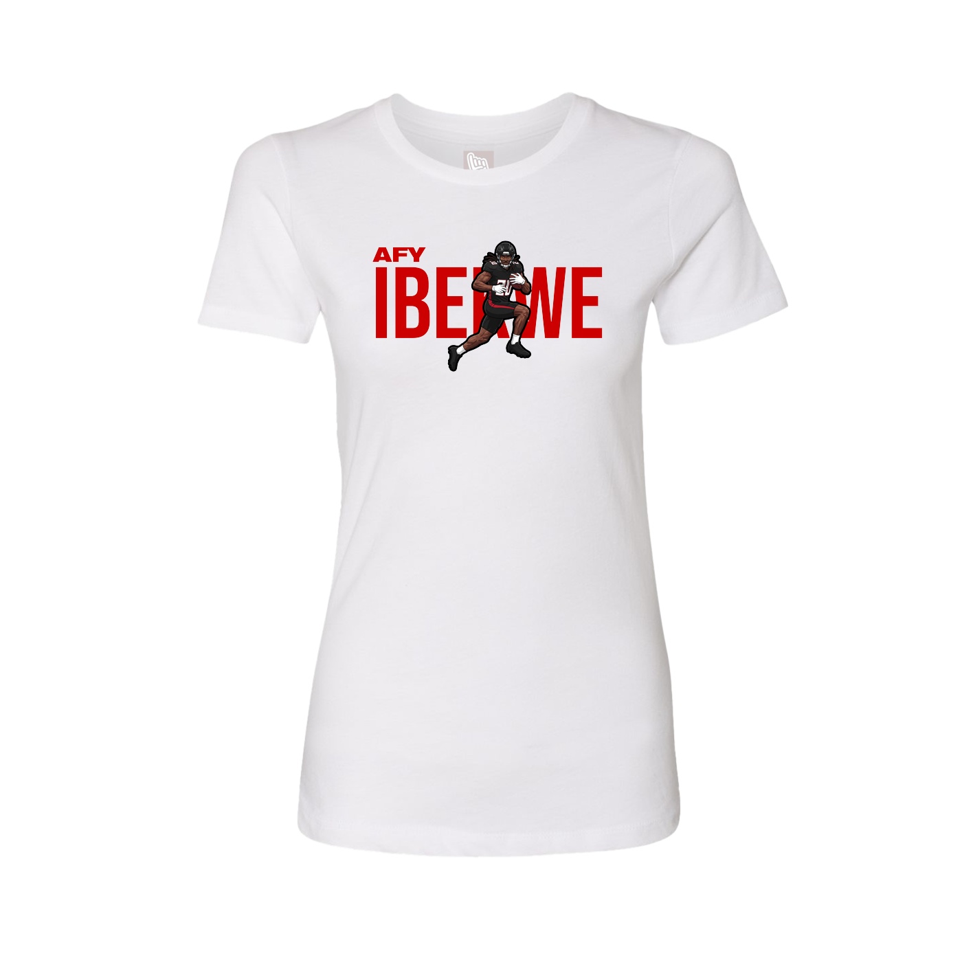 Fitted Women's Tee — Player Name in White