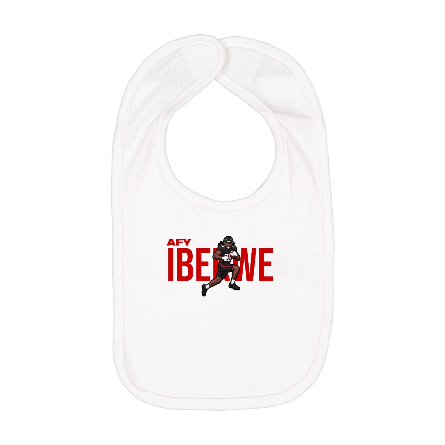Infant Bib — Player Name in White