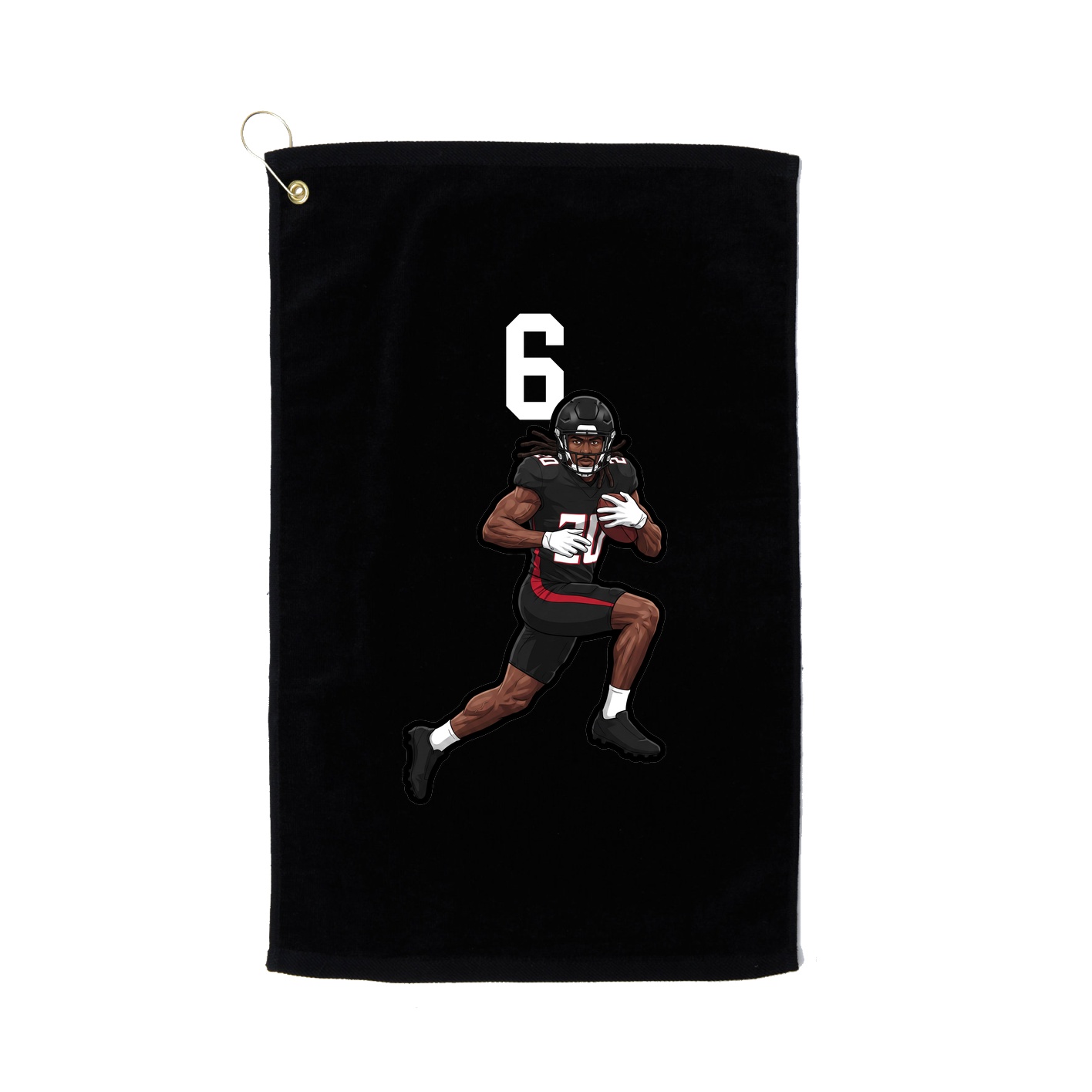Golf Towel — Number Top in Black