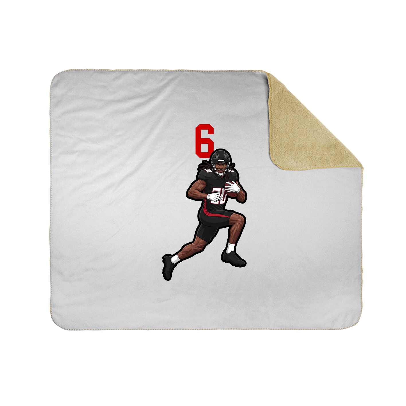 Throw Blanket — Number Top in White
