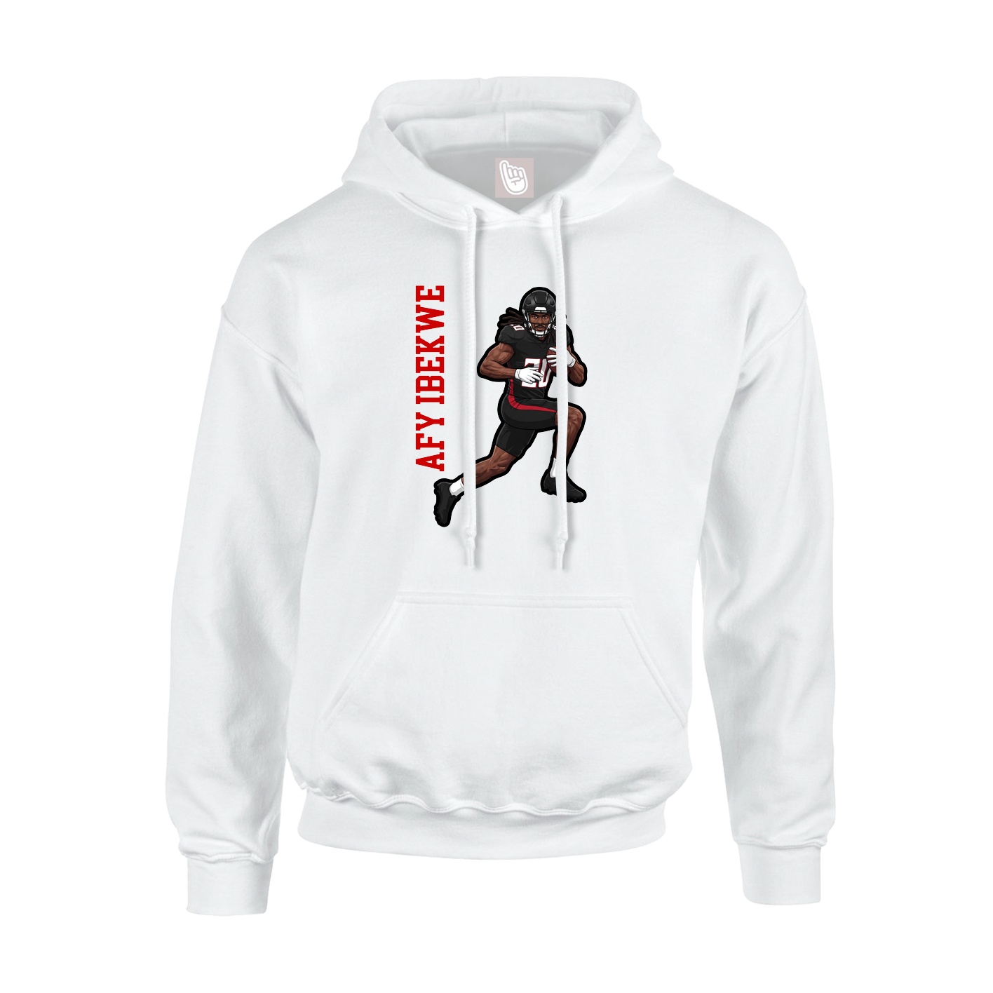 Youth Hoodie — Name Vertical in White