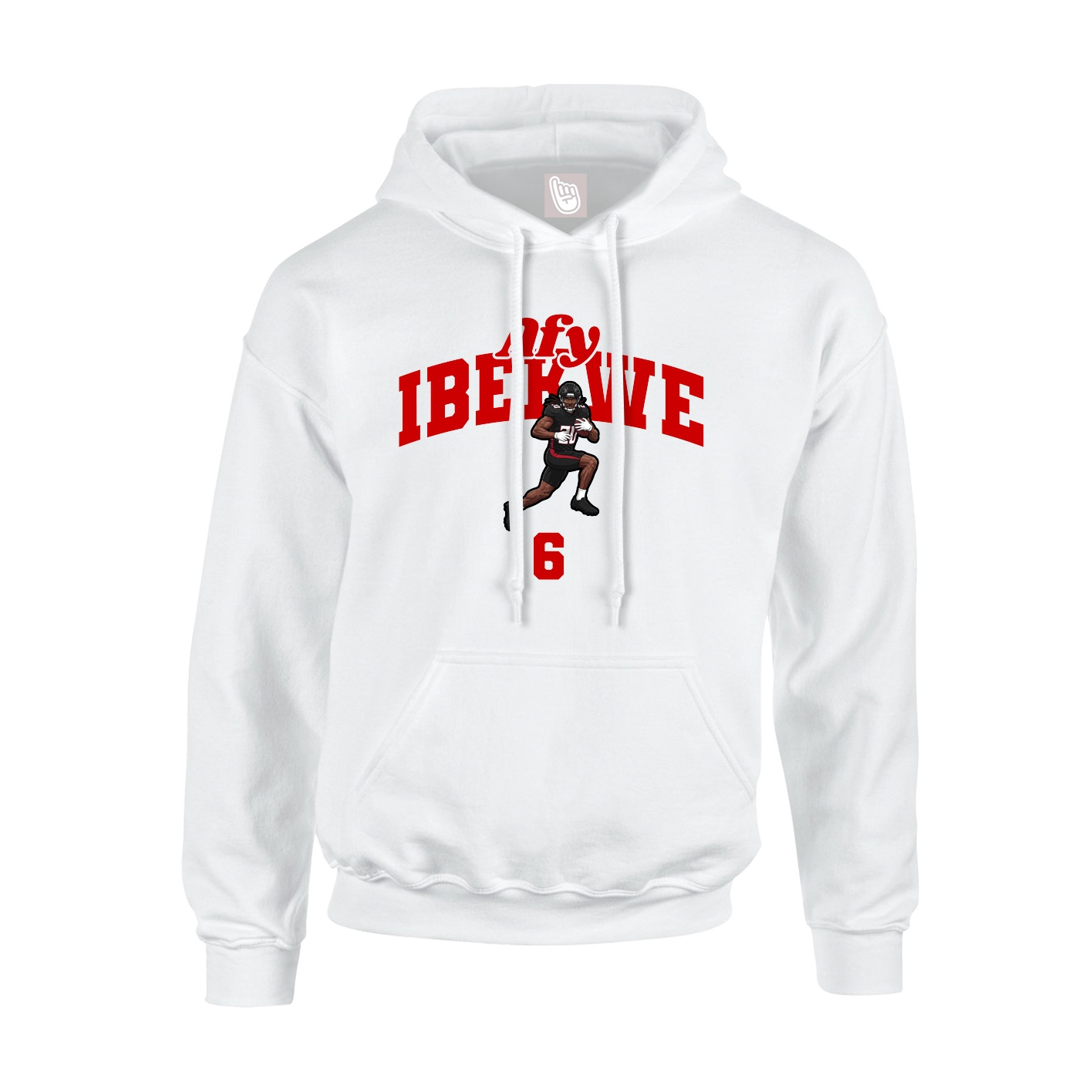 Hoodie — Signature Arch in White