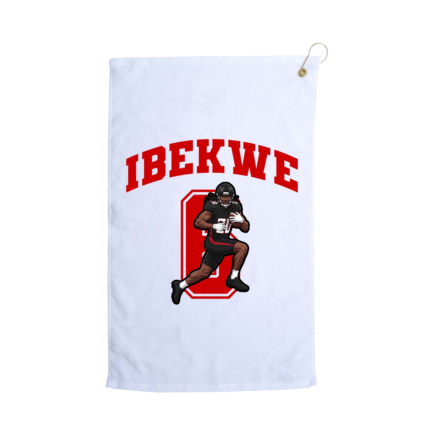 Golf Towel — Number in White
