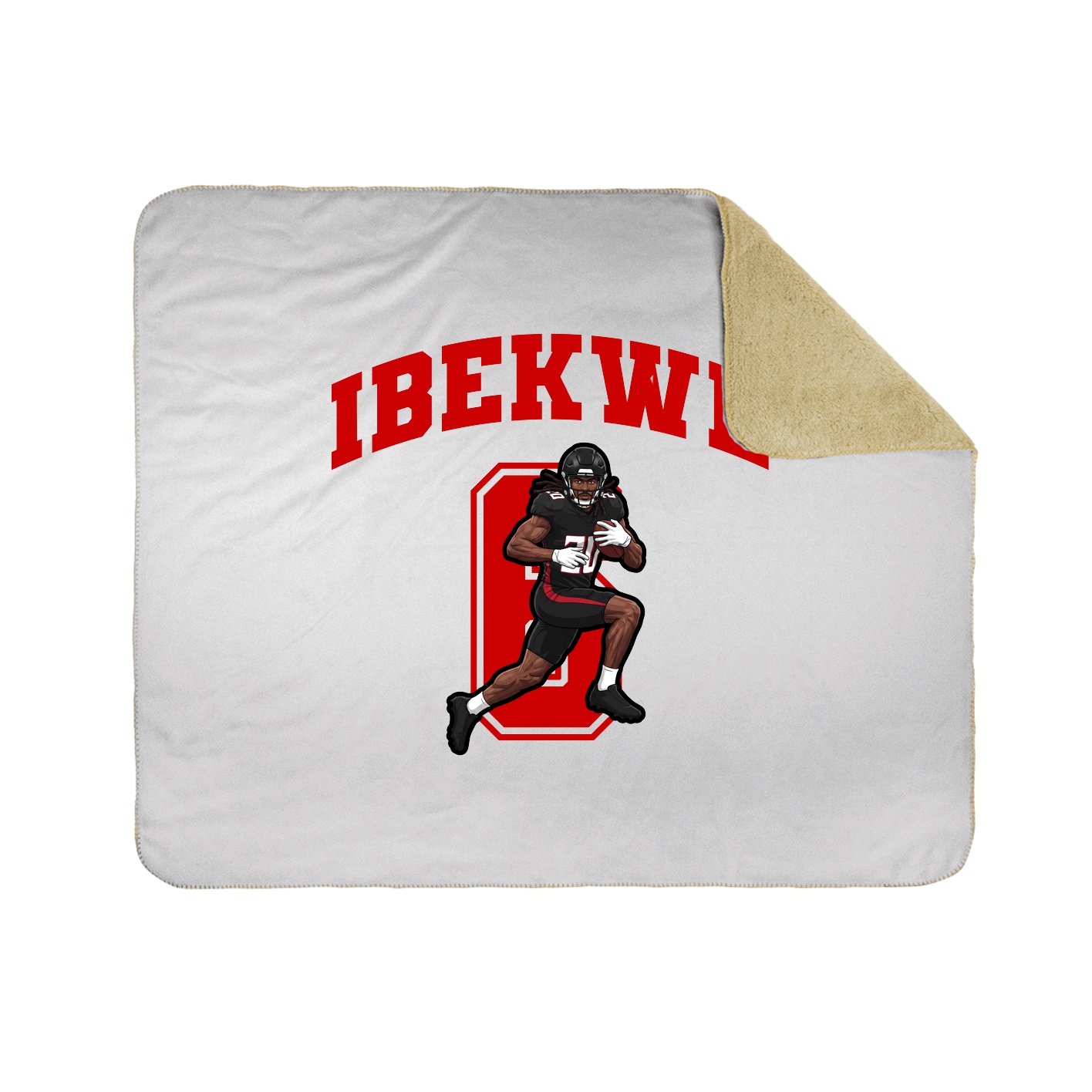 Throw Blanket — Number in White
