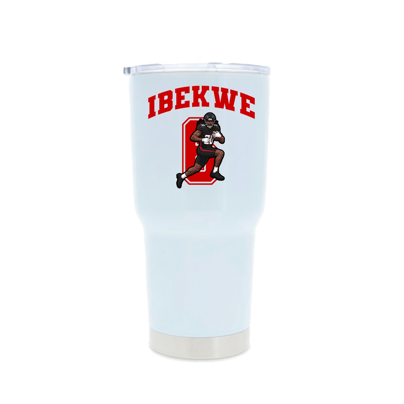 30oz Stainless Steel Tumbler — Number in White