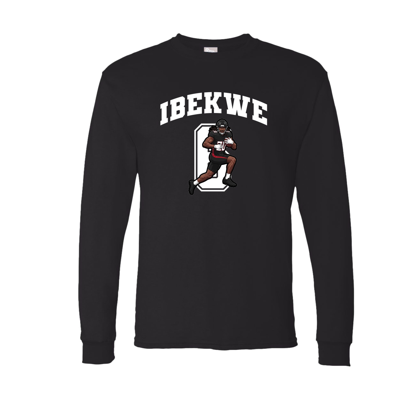 Long Sleeve Tee — Number in Black