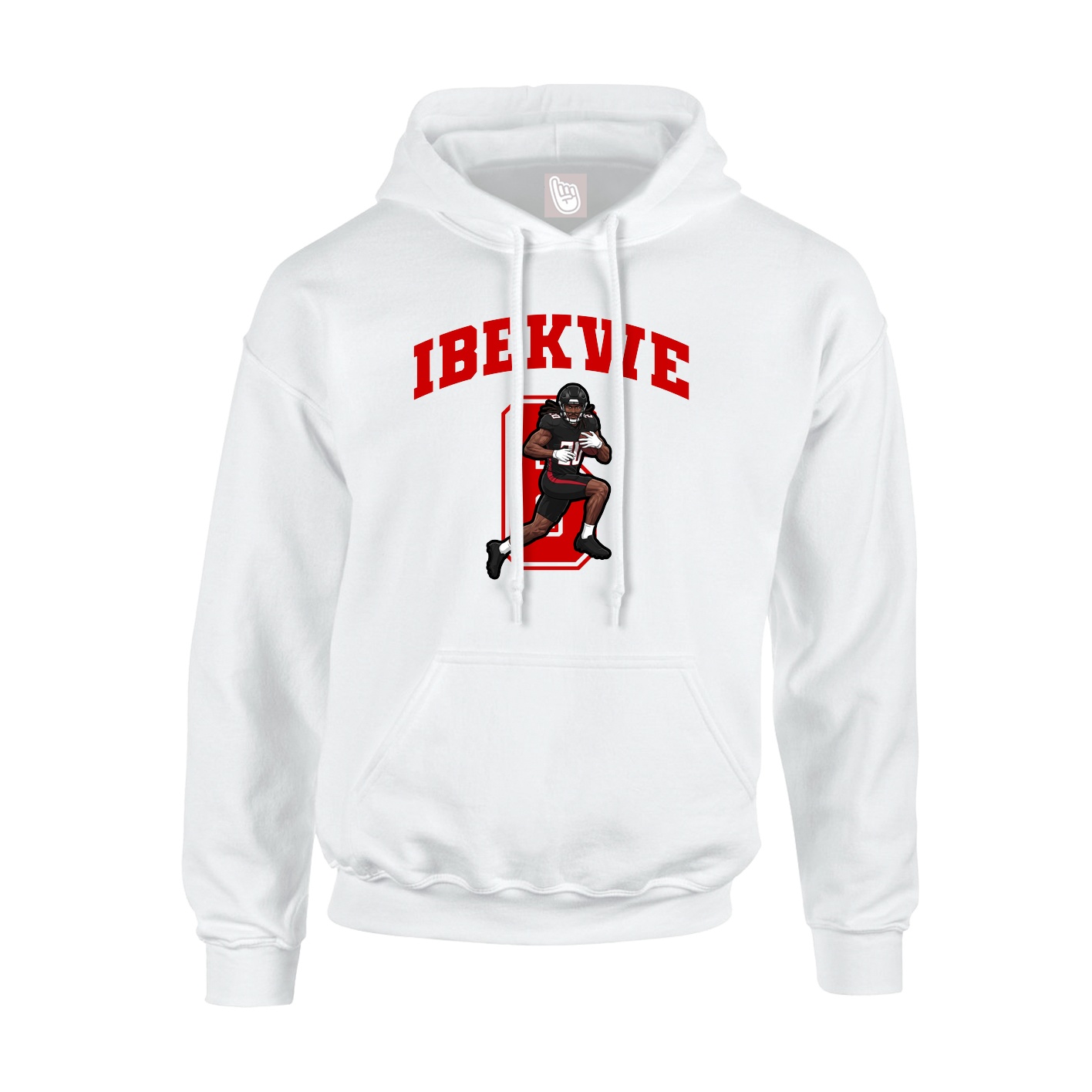 Hoodie — Number in White