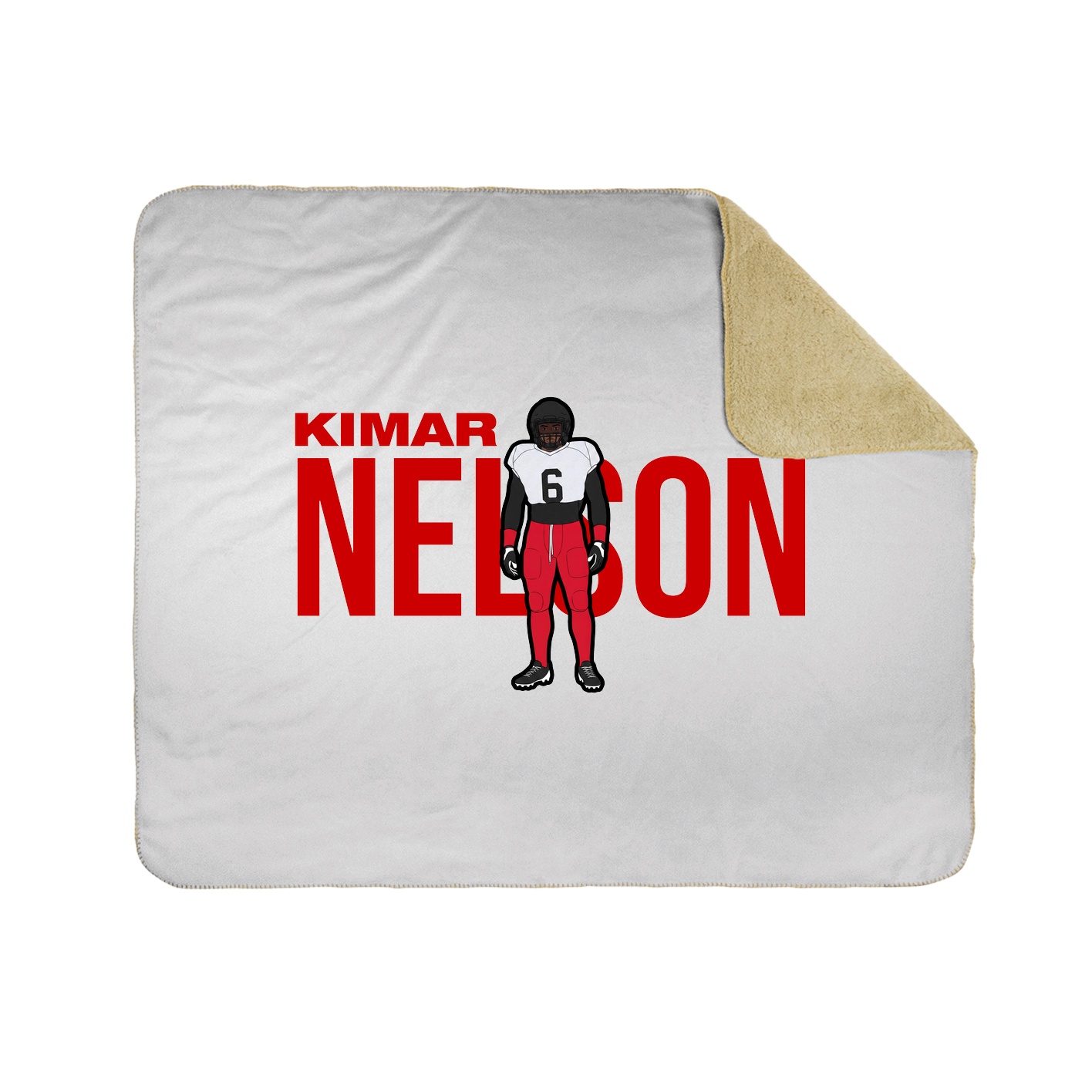 Throw Blanket — Player Name in White