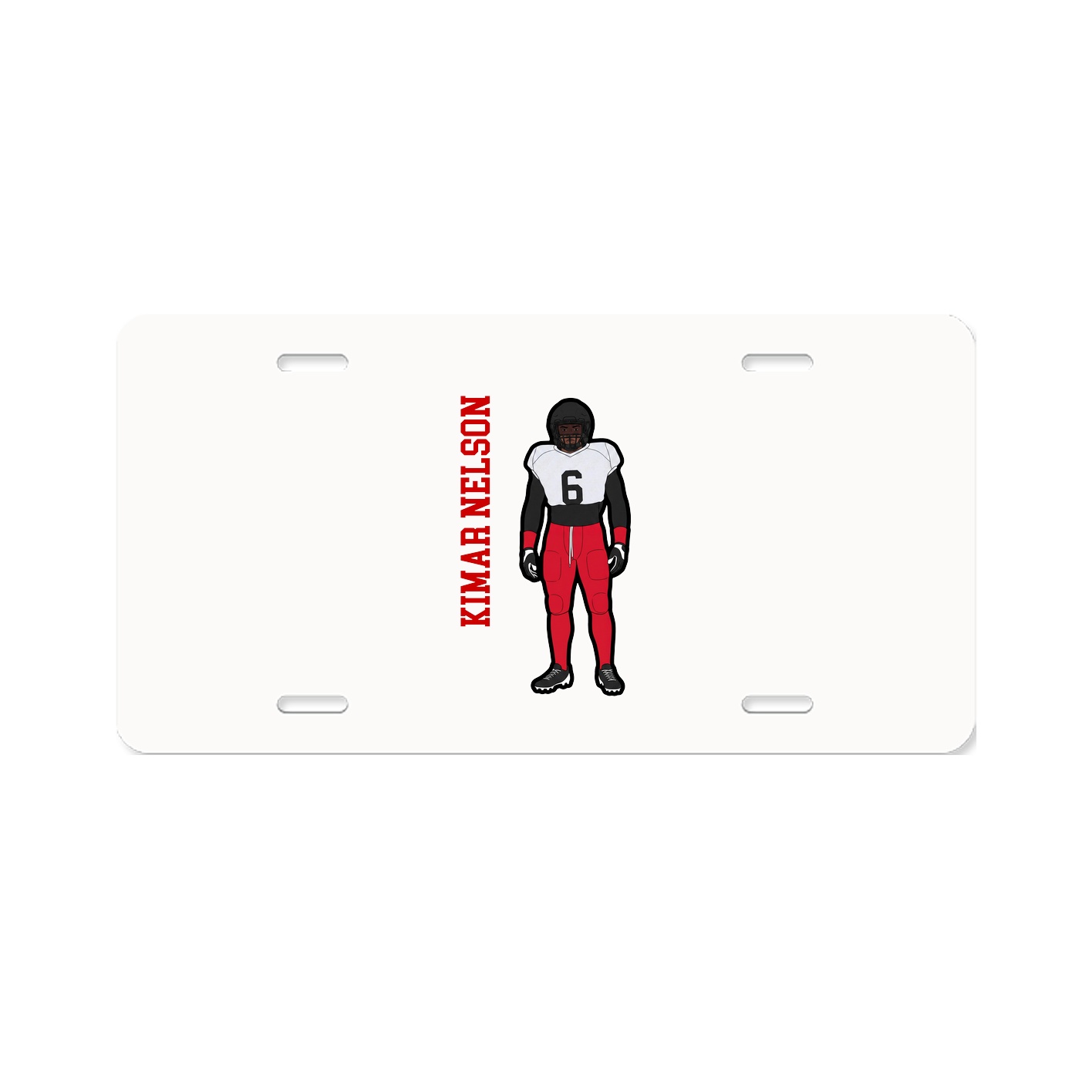 License Plate — Name Vertical in Classic