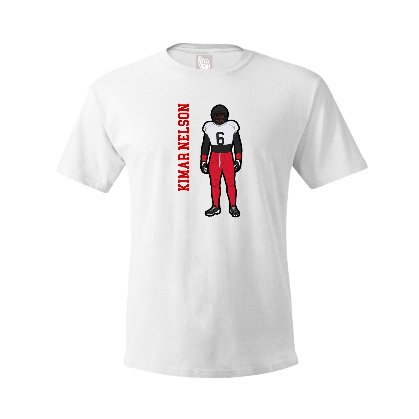 Youth Tee — Name Vertical in White