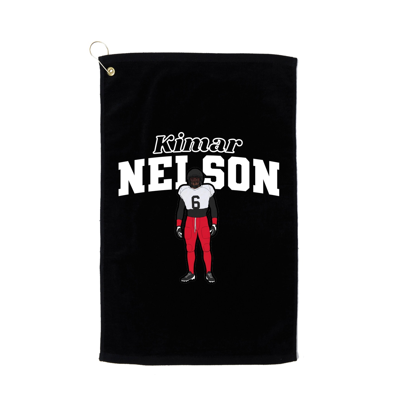 Golf Towel — Name Arch in Black