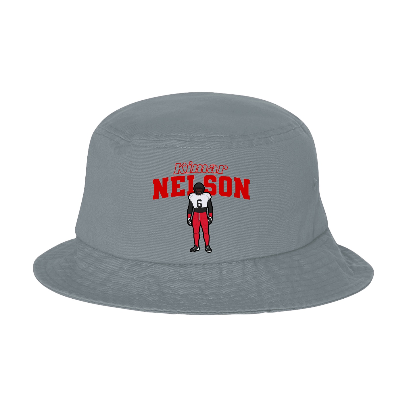 Bucket Cap — Name Arch in Grey