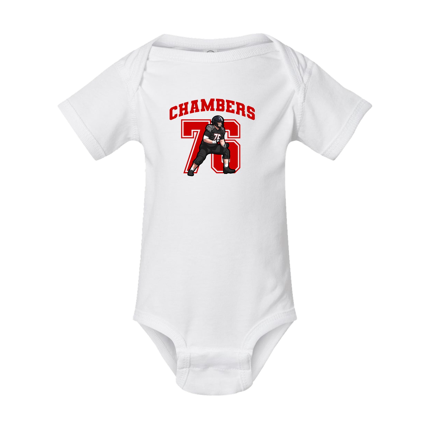 Baby Onesie — Number in White