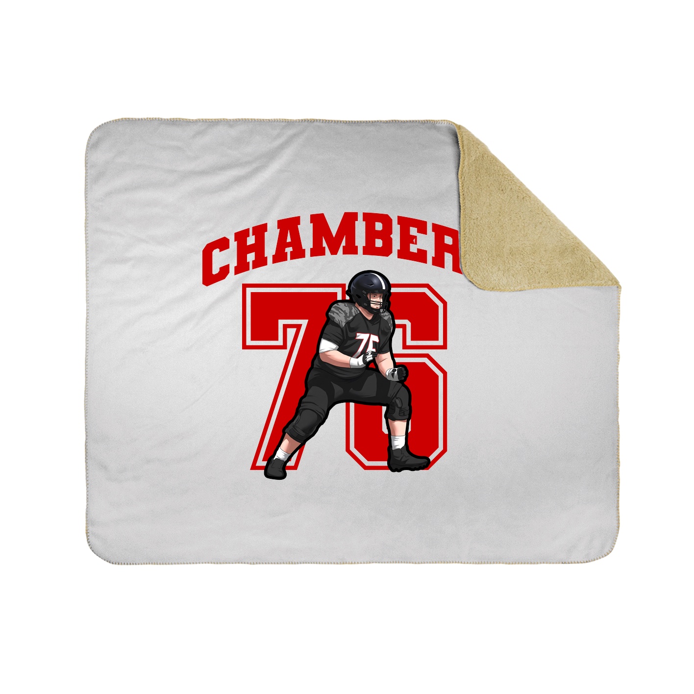 Throw Blanket — Number in White