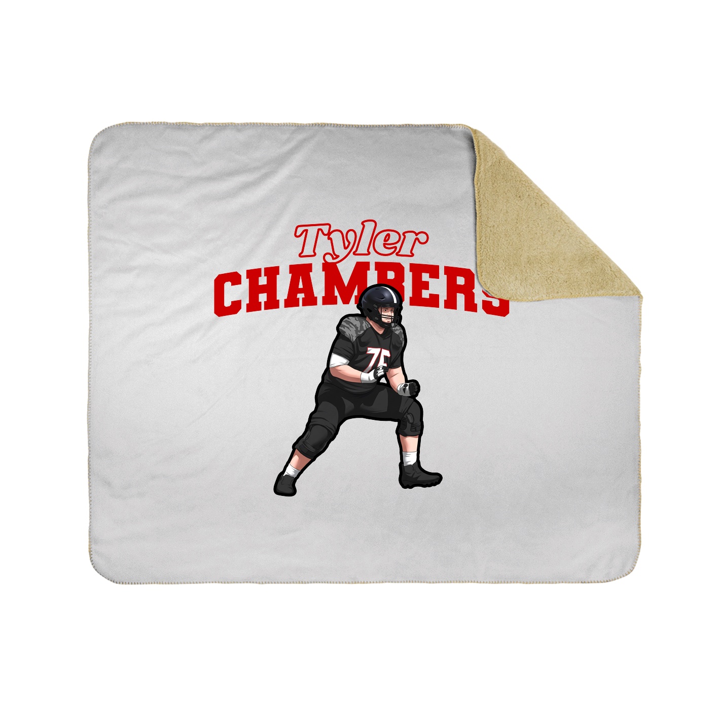 Throw Blanket — Name Arch in White