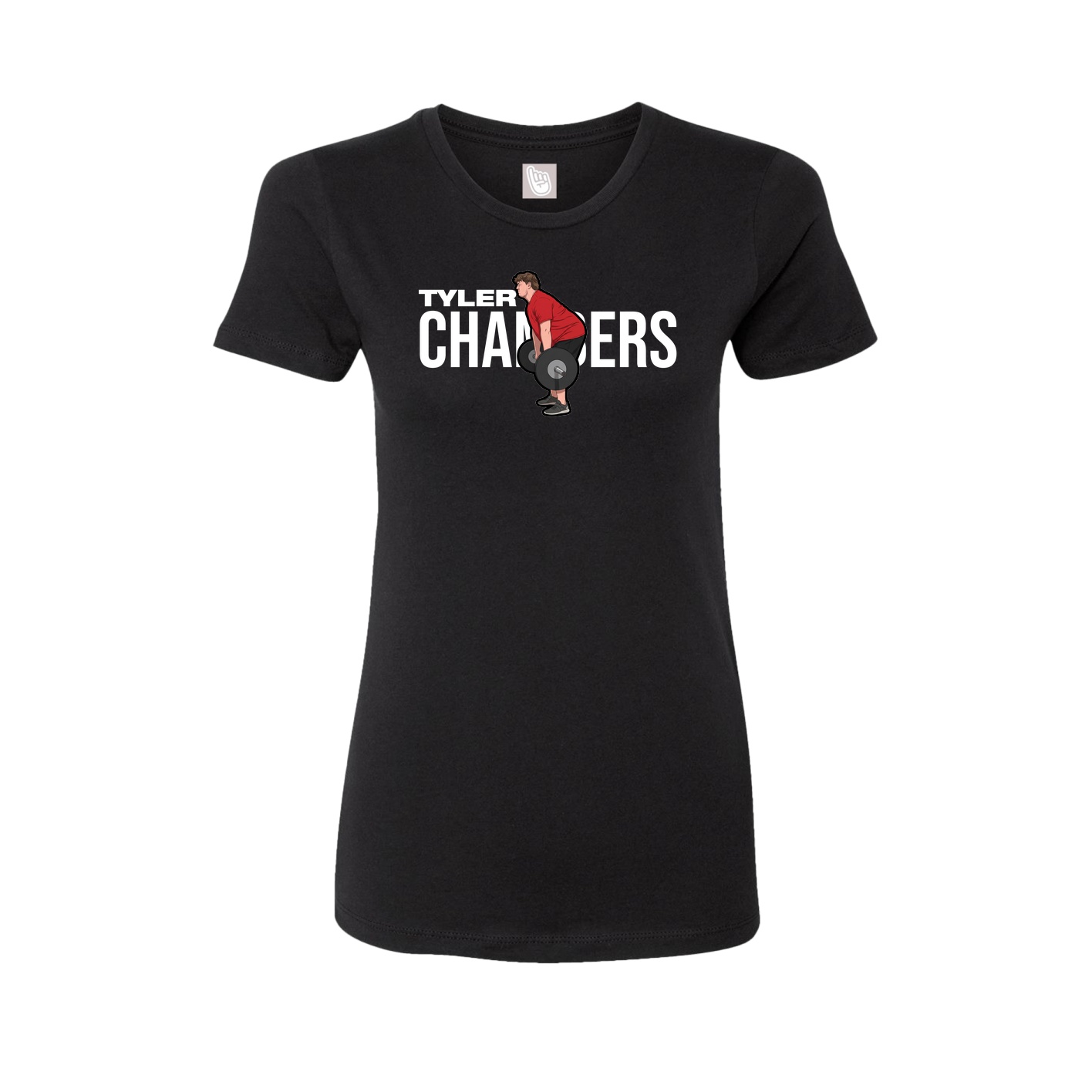 Fitted Women's Tee — Player Name in Black