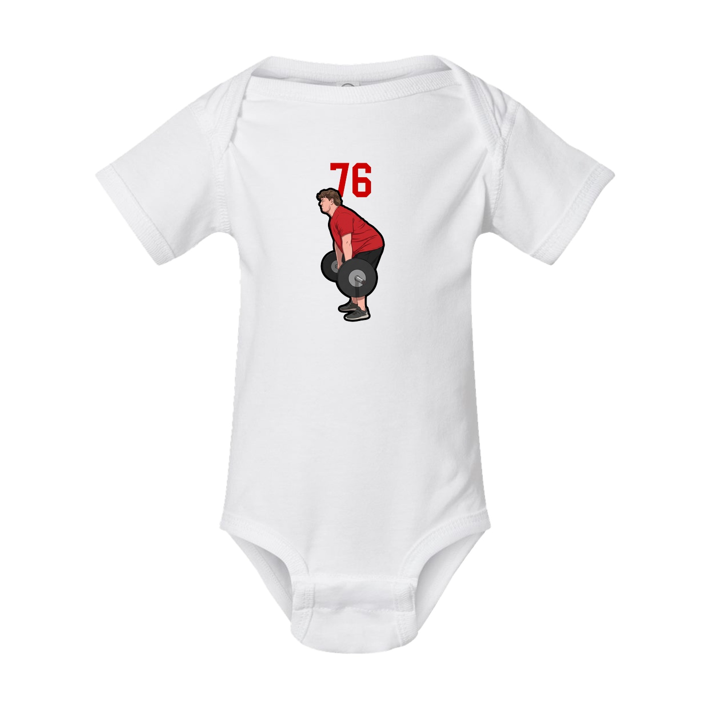 Baby Onesie — Number Top in White