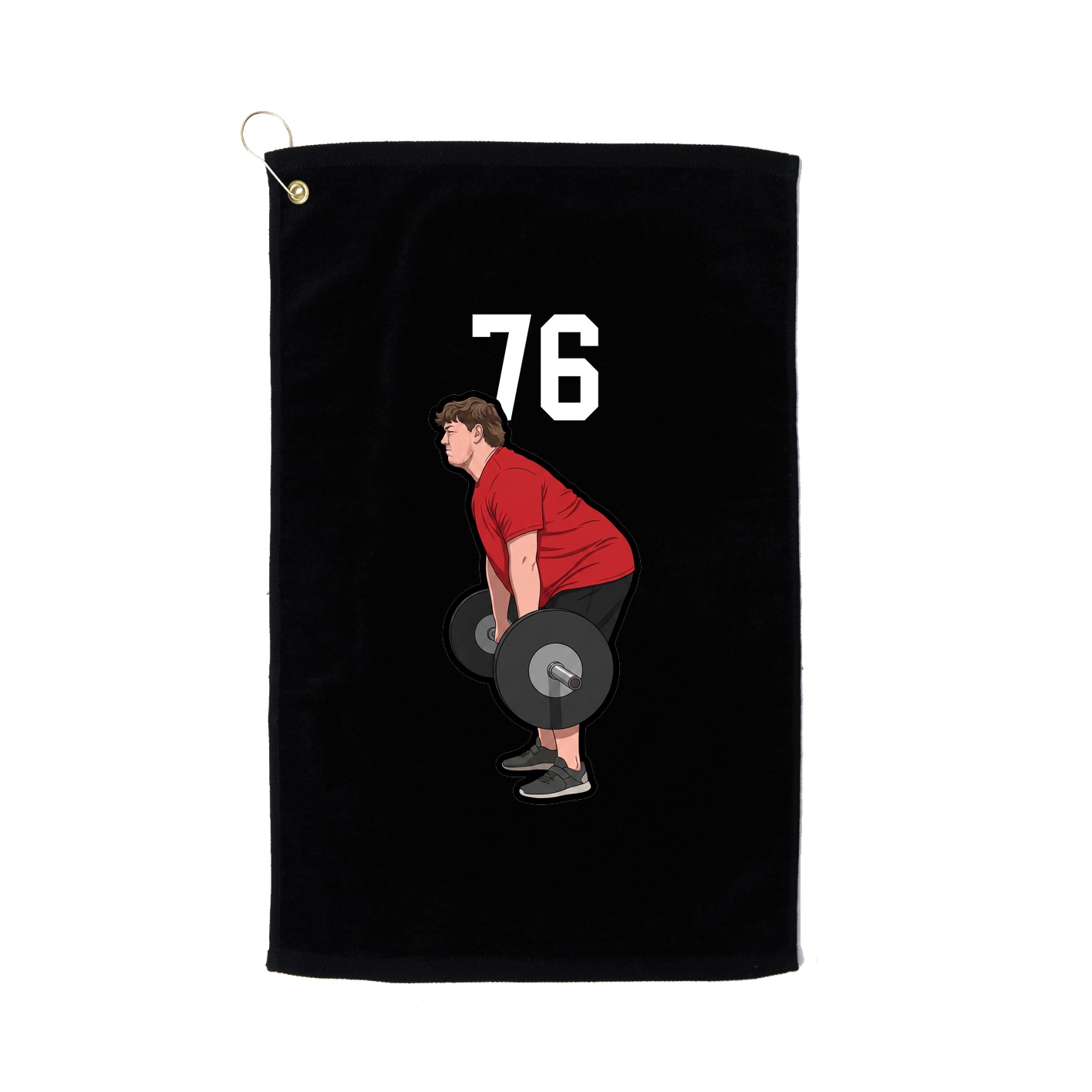 Golf Towel — Number Top in Black