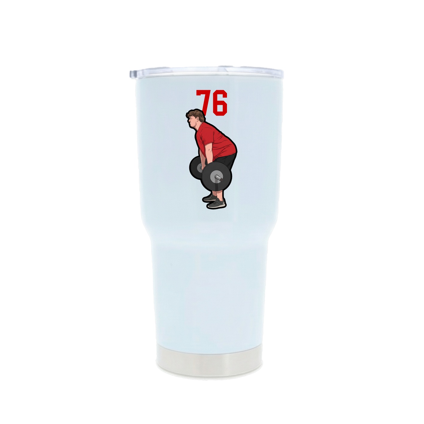 30oz Stainless Steel Tumbler — Number Top in White