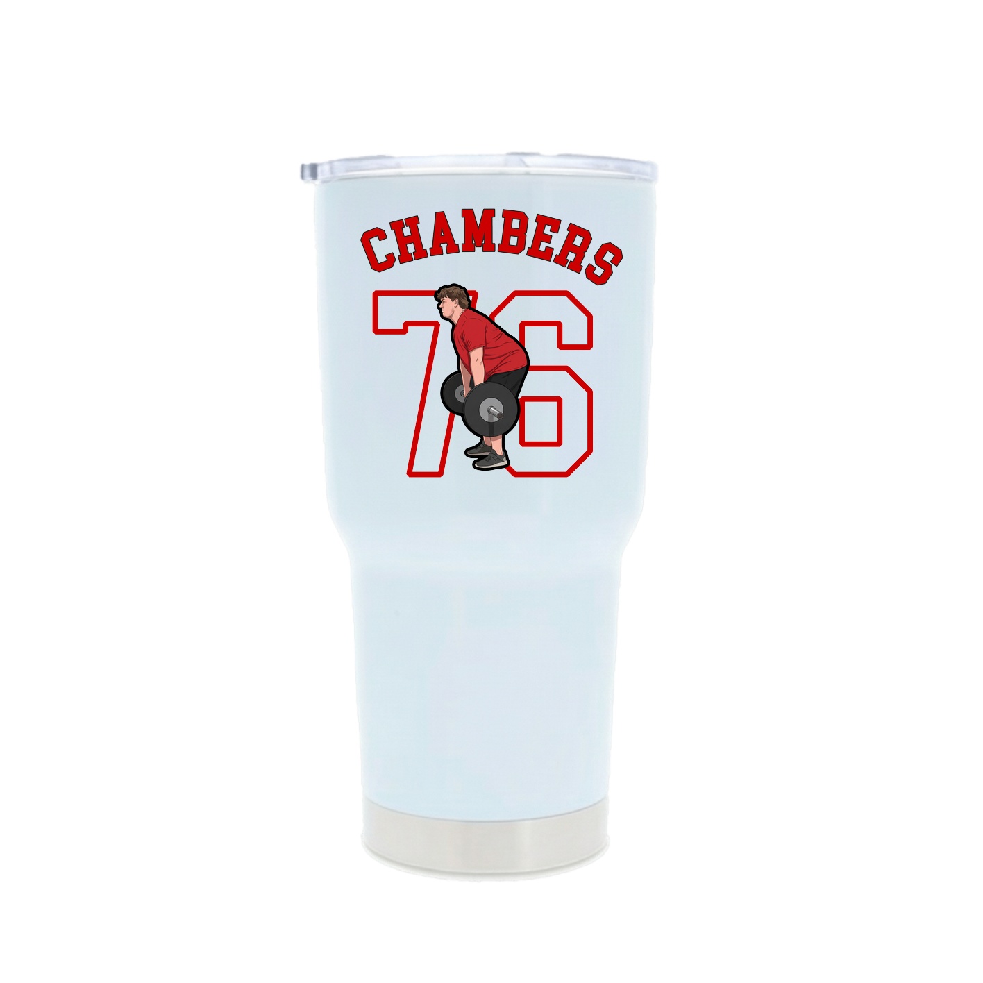 30oz Stainless Steel Tumbler — Shirsey Arch in White