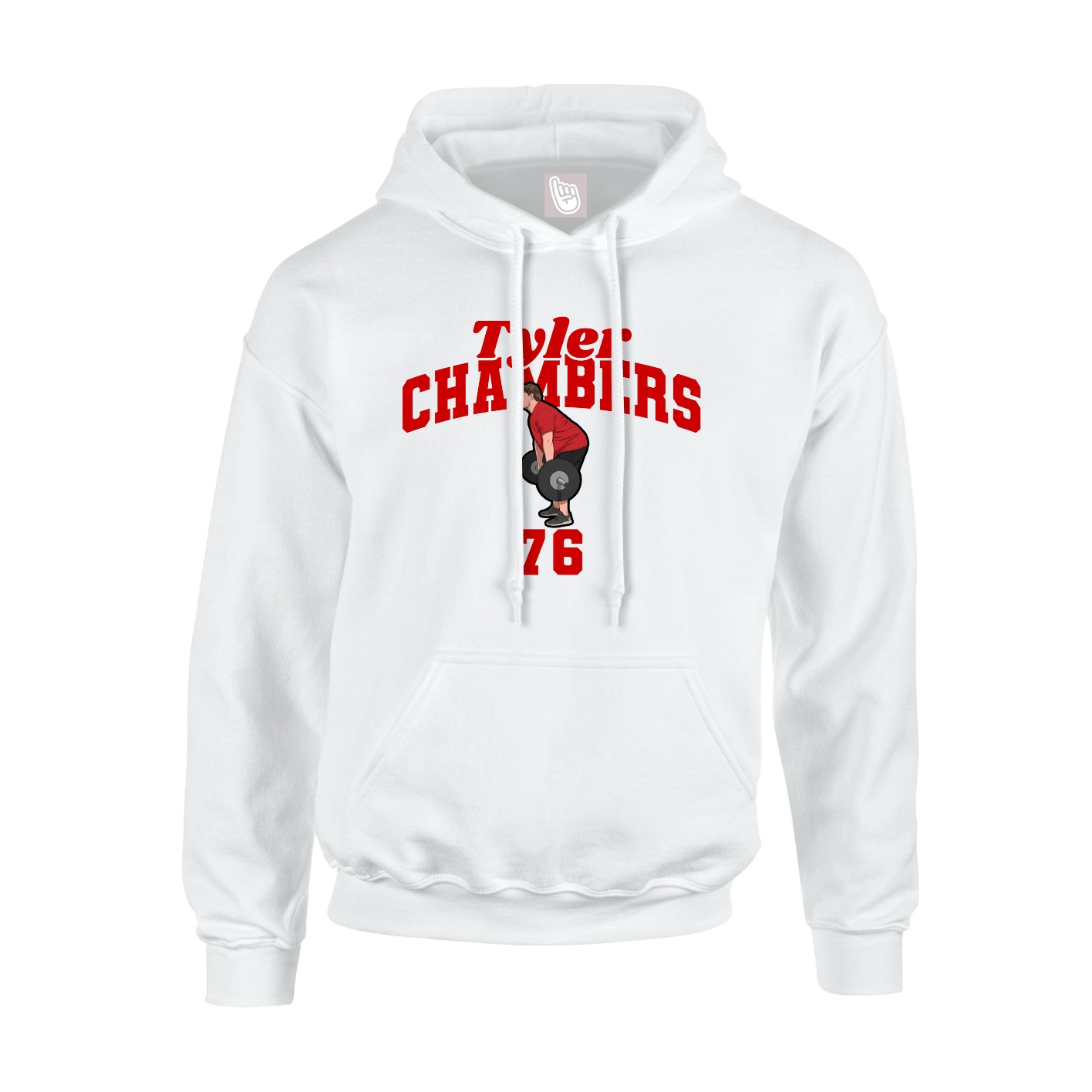Hoodie — Signature Arch in White
