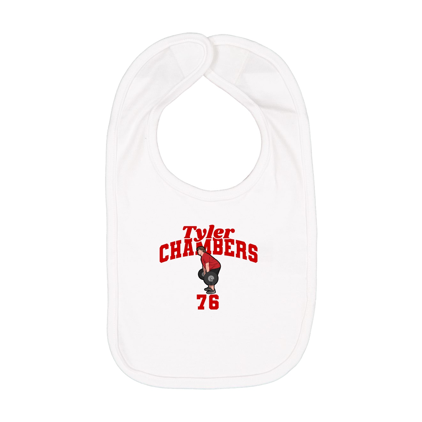 Infant Bib — Signature Arch in White