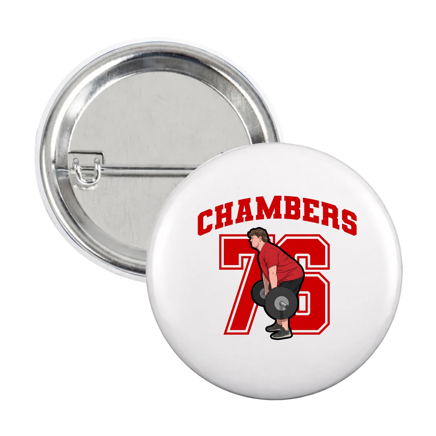 Game Day Button — Number in White