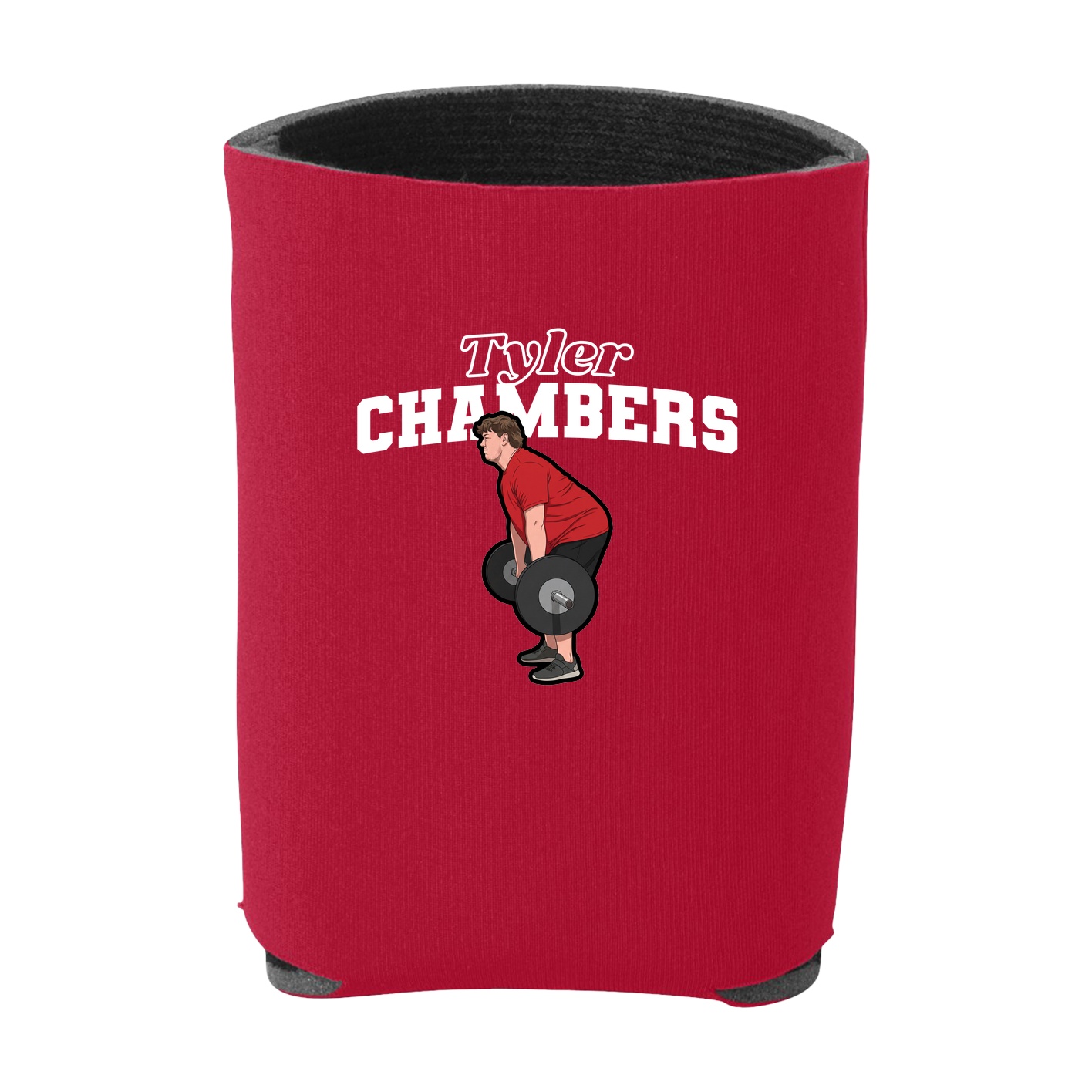 Can Holder — Name Arch in Red
